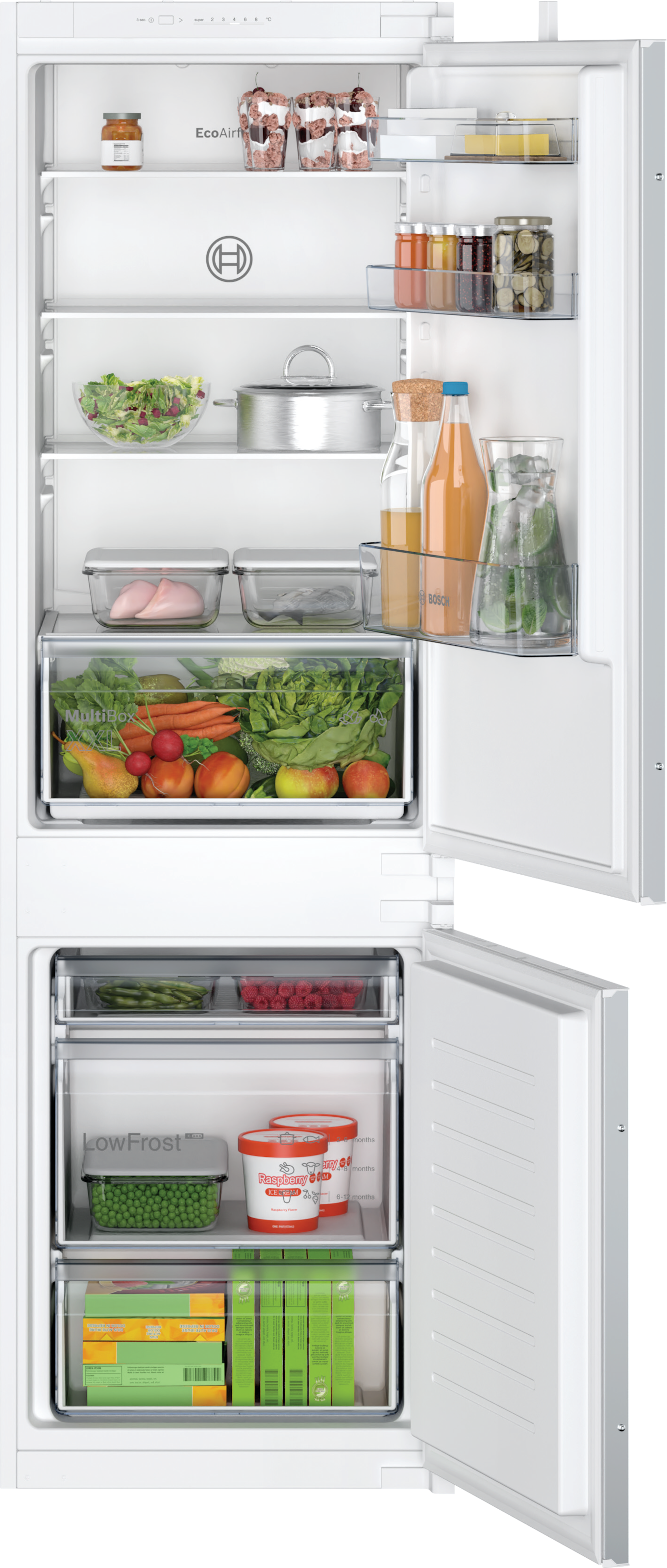 BOSCH Einbaukühlgefrierkombination Serie 2 "KIV86NSE0" 177,2 cm hoch 54,1 c günstig online kaufen