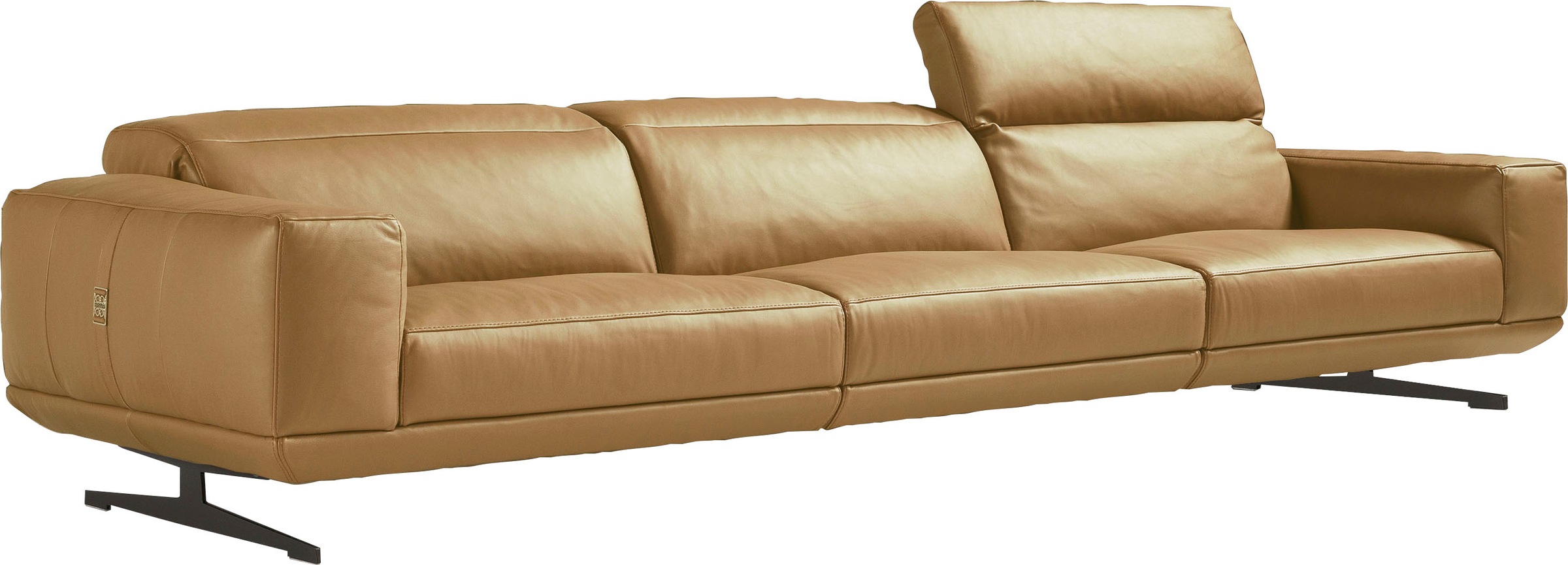 Egoitaliano 3-Sitzer »Gloria, super bequem, hochwertige Verarbeitung, edles Design, Megasofa«, beidseitig verstellbare Rückenelemente, mit Designmetallfüßen