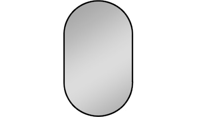 Dekospiegel »LED Design Spiegel oval schwarz, 45x75 cm«, (1 St.)
