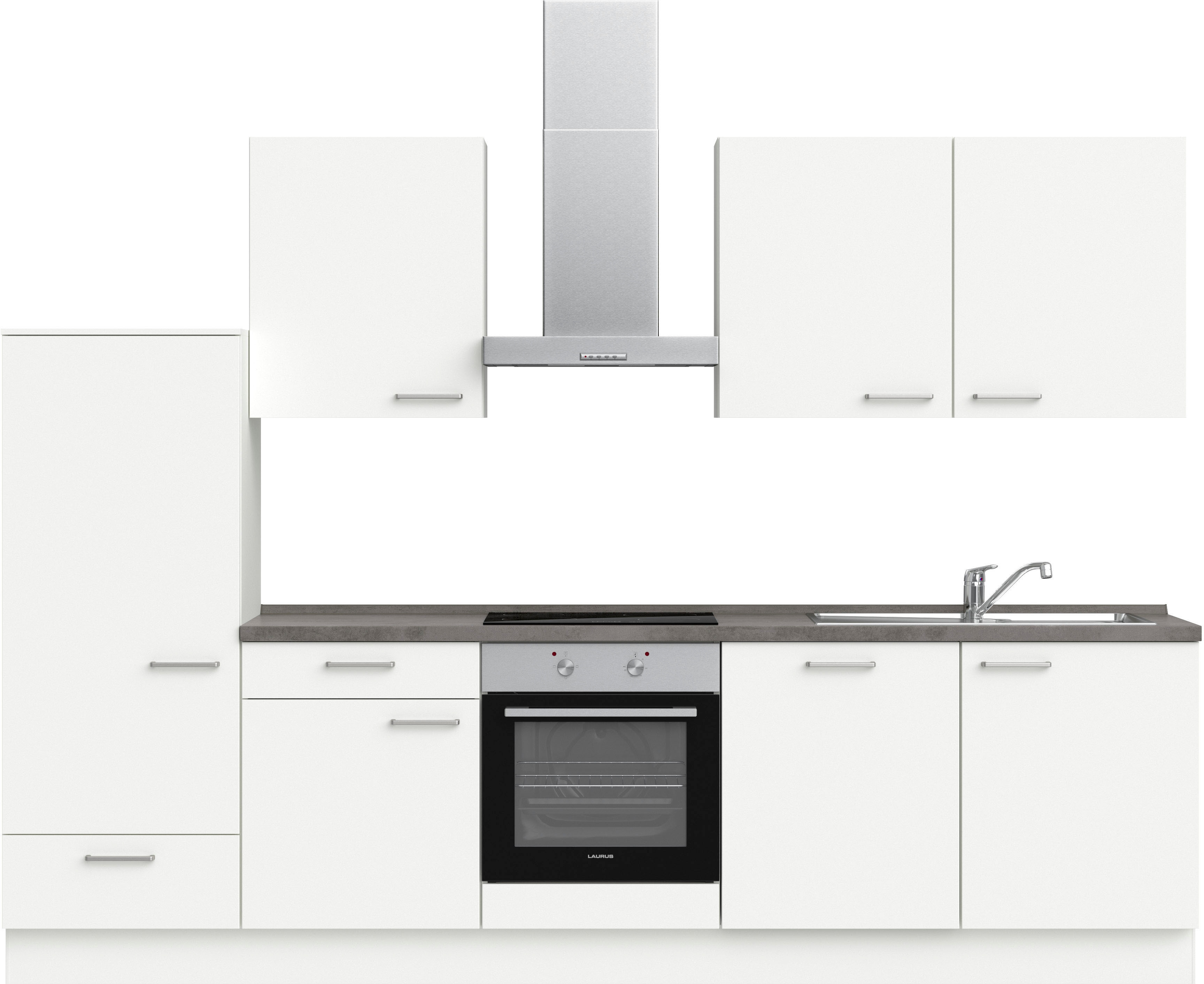 nobilia Küchenzeile ""Touch I", NEU: individuell anpassbar mit gratis Profi-Beratung" vormontiert, Breite 300 cm, Ausrichtung wählbar, wahlw. mit E-Geräten