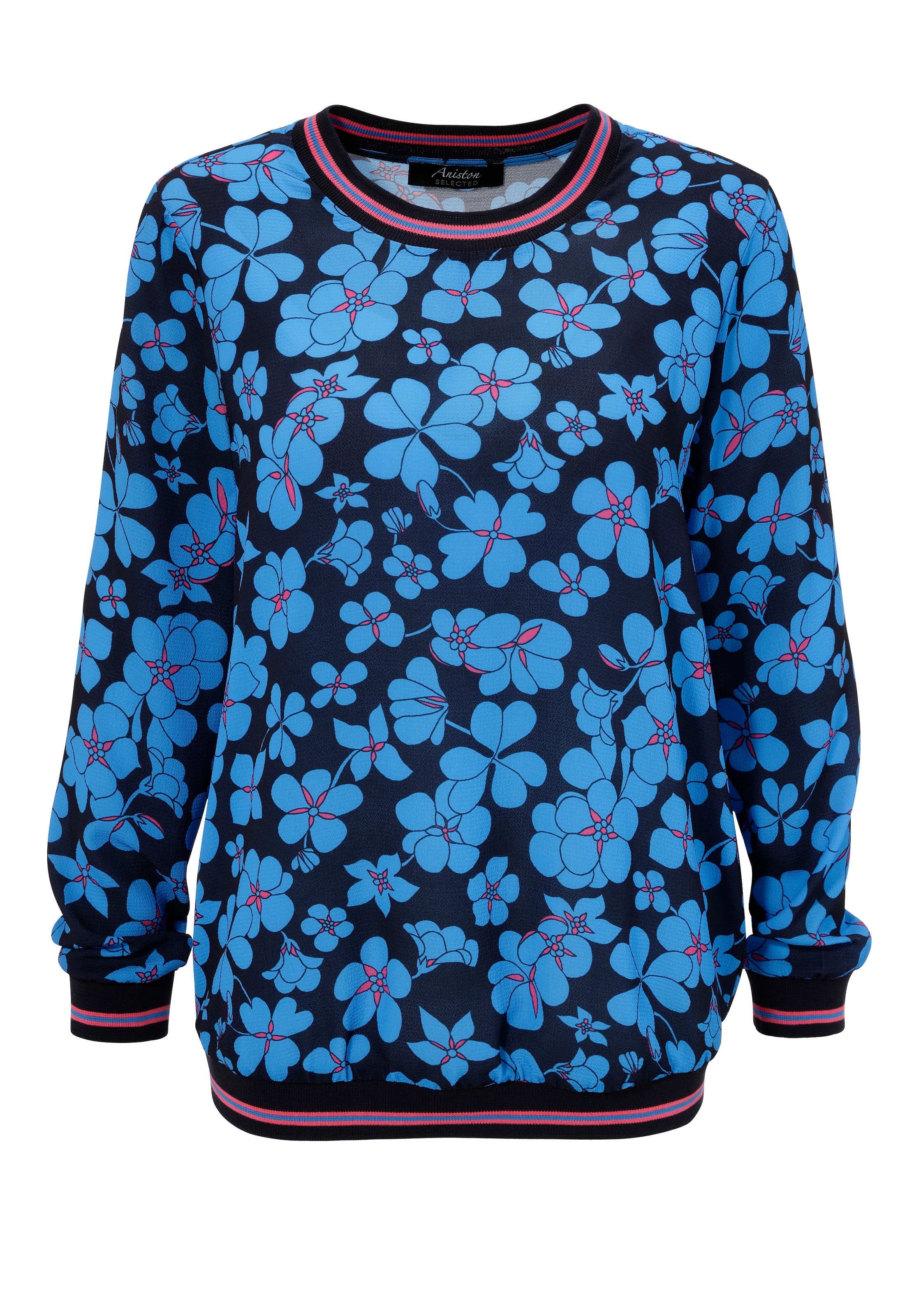 Aniston SELECTED Shirtbluse, mit sportiven Bündchen