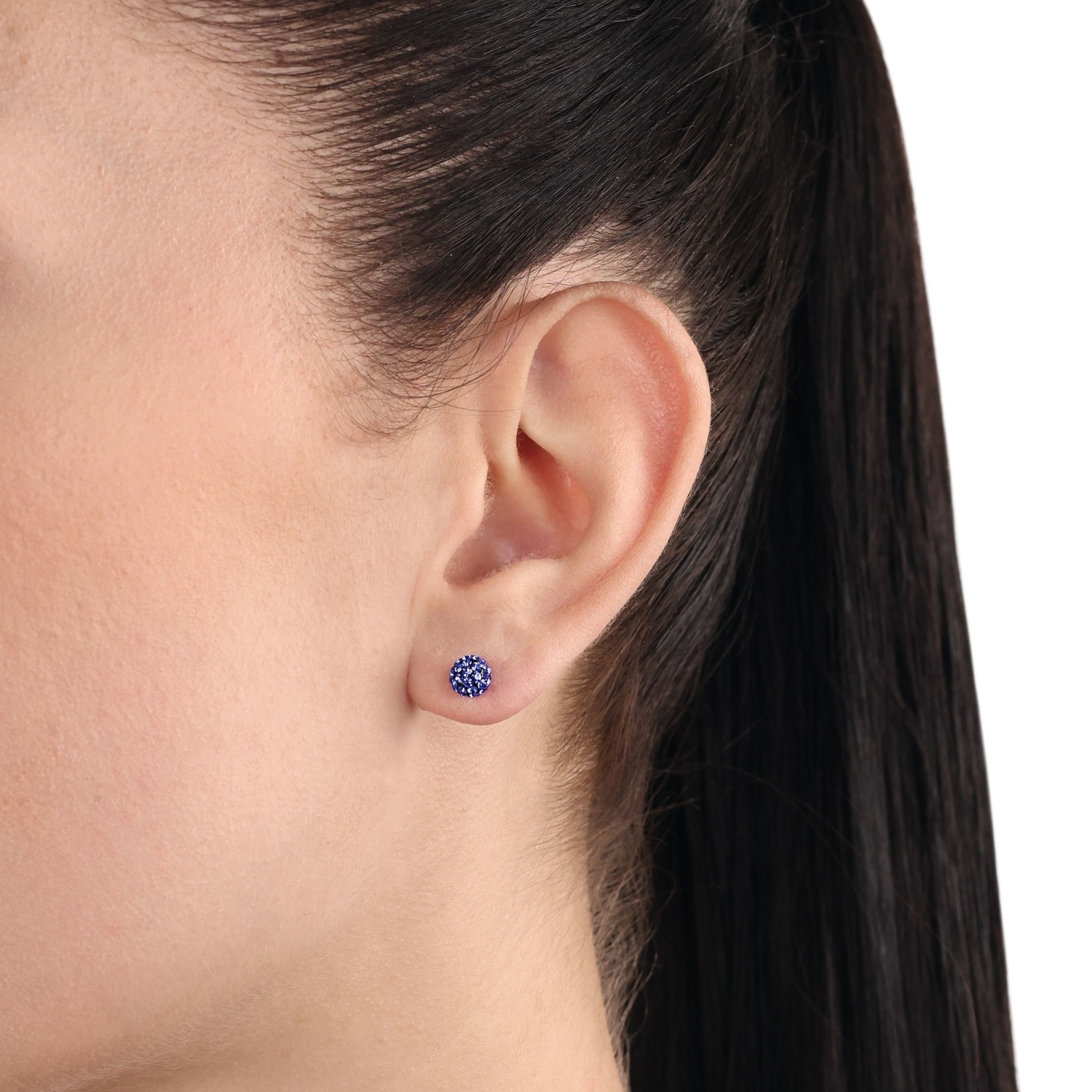 Amor 9222346 Stud Earrings Silver Blue 6mm 3
