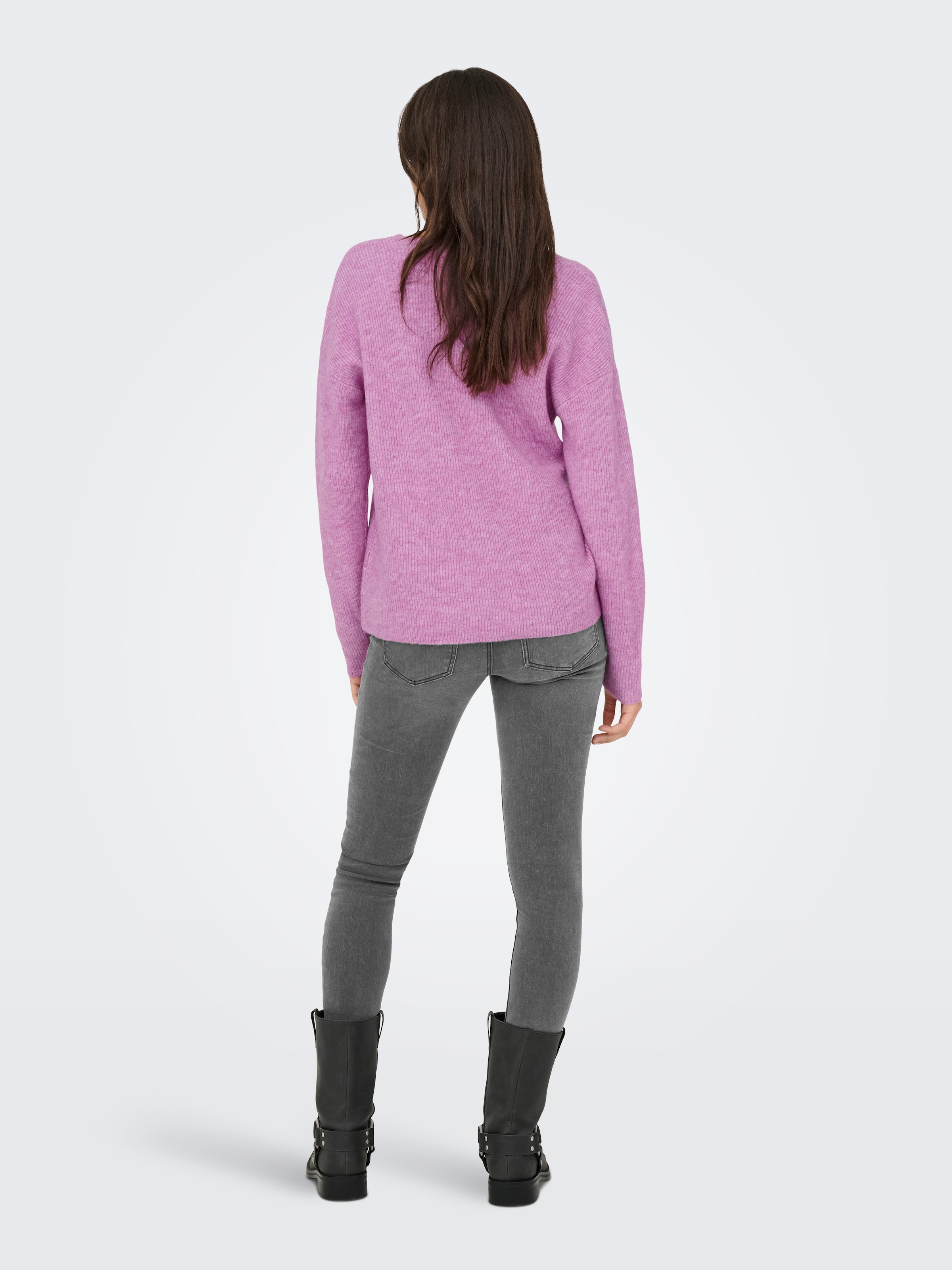ONLY V-Ausschnitt-Pullover »ONLCAMILLA V-NECK L/S PULLOVER KNT NOOS« Materialmix, regular fit