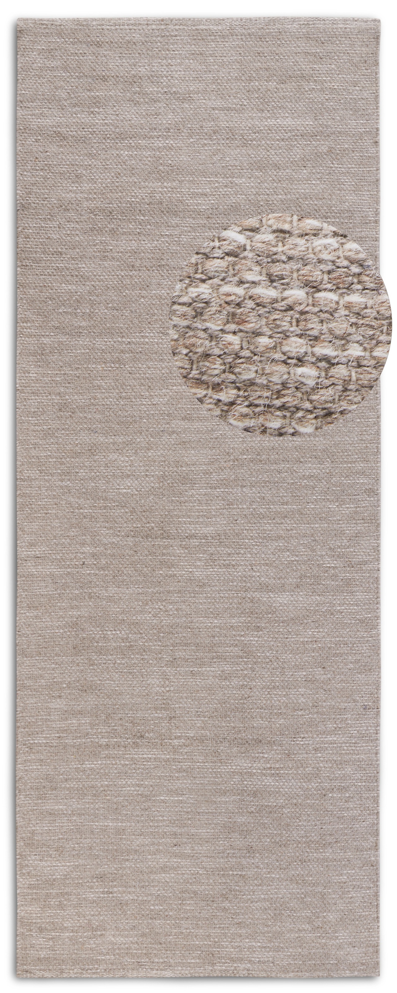 ELLE DECORATION Wollteppich »Pradesh«, rechteckig, 10 mm Höhe, Handgewebt, Wolle, Natur, Läufer, Wohnzimmer, Schlafzimmer, Skandi