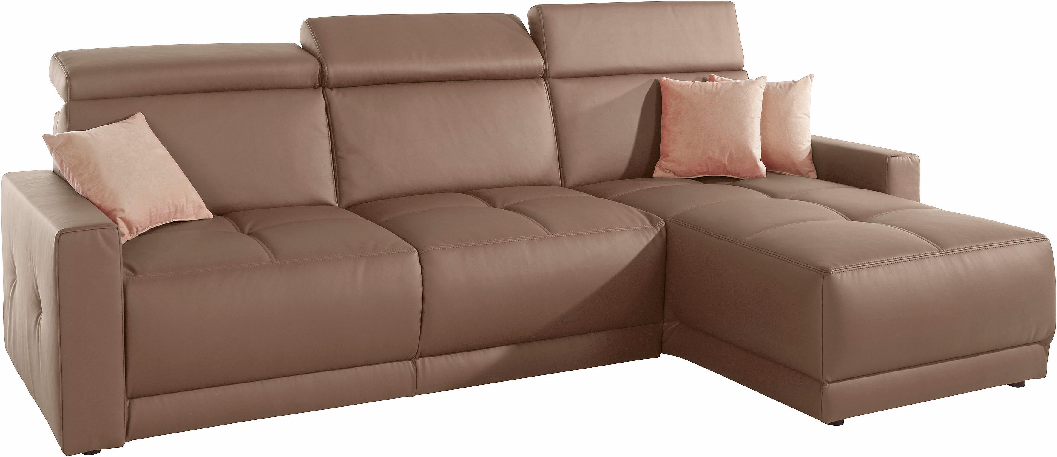 Thumbnail - DOMO collection Ecksofa "Ava mit moderner Sitzheftung & toller Doppelnaht, komfortabel, L-Form", mit Recamiere, inkl. Fe...