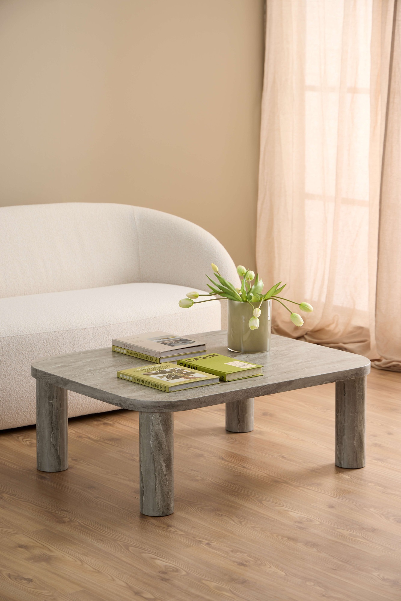 ACTONA GROUP Couchtisch "Solano", Couchtisch, grau Mamor River rau Papier, günstig online kaufen