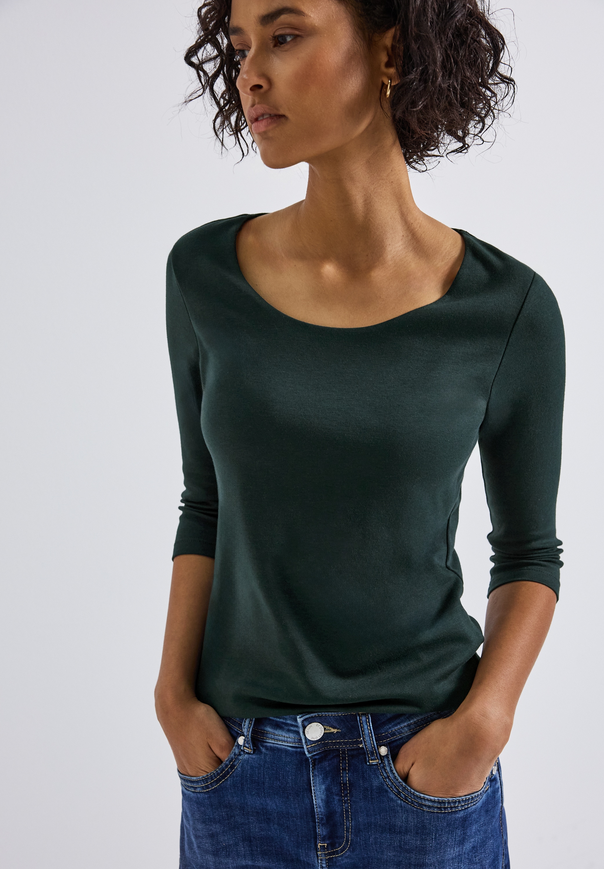 STREET ONE Rundhalsshirt "Style Pania", im Basic-Style günstig online kaufen