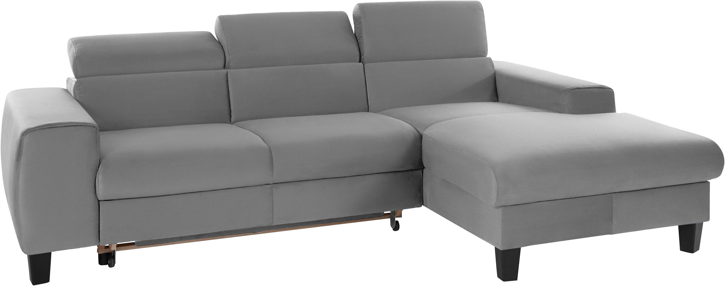 COTTA Ecksofa »Morven L-Form mit Kopfteilverstellung«, wahlweise mit Bettfunktion, Bettkasten & Wireless-Charger
