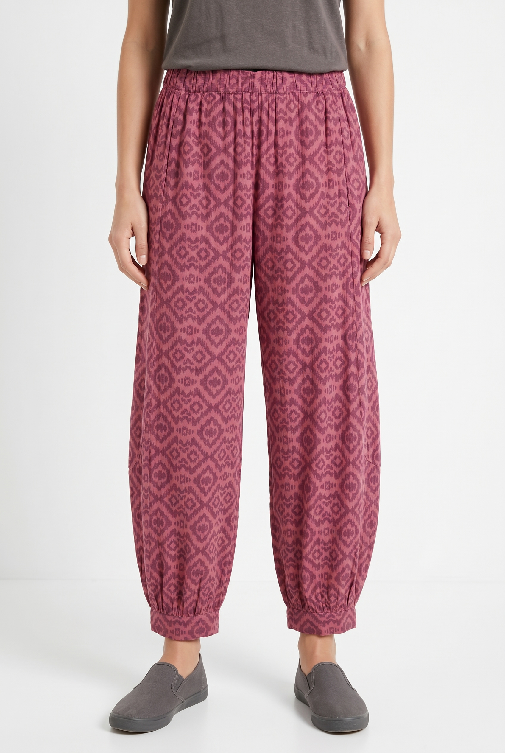 bonprix Pumphose Loose Fit, weites Bein, aus reiner Baumwolle