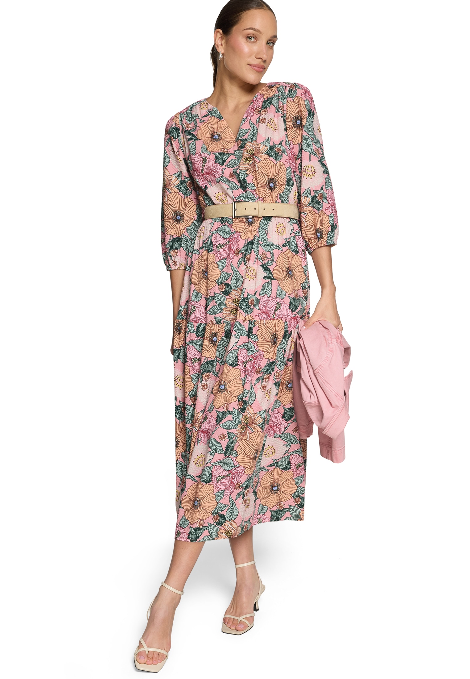 Zero Maxikleid »Damen mit Blumenprint« Ohne Tasche Gürtel