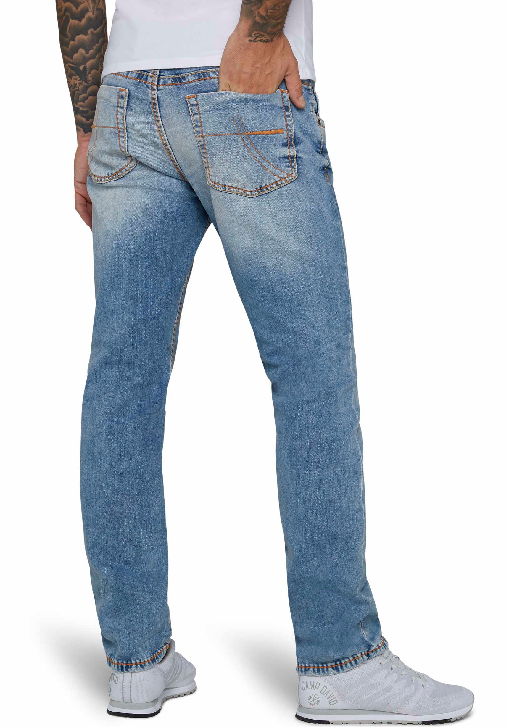 CAMP DAVID Regular-fit-Jeans, mit breiten Nähten günstig online kaufen