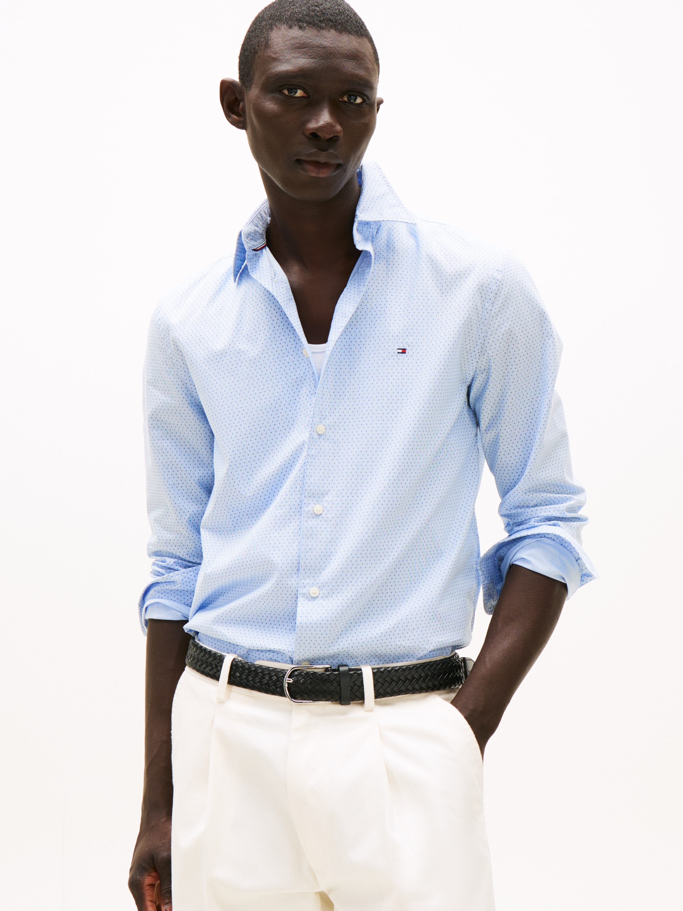 Tommy Hilfiger Langarmhemd "FLEX POPLIN MINI PRINT Regular Fit SHIRT", regu günstig online kaufen