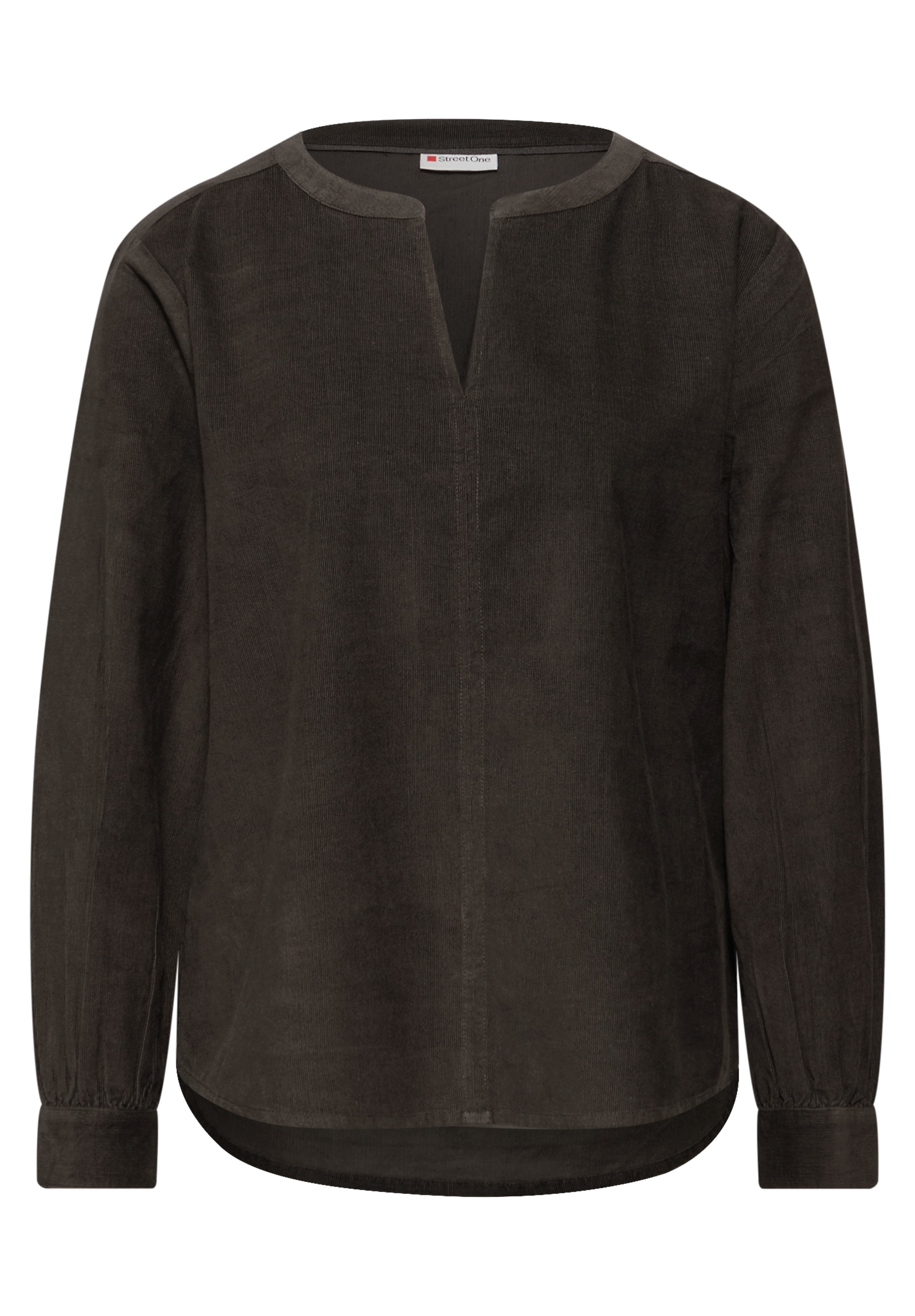 STREET ONE Langarmbluse in Cord-Optik