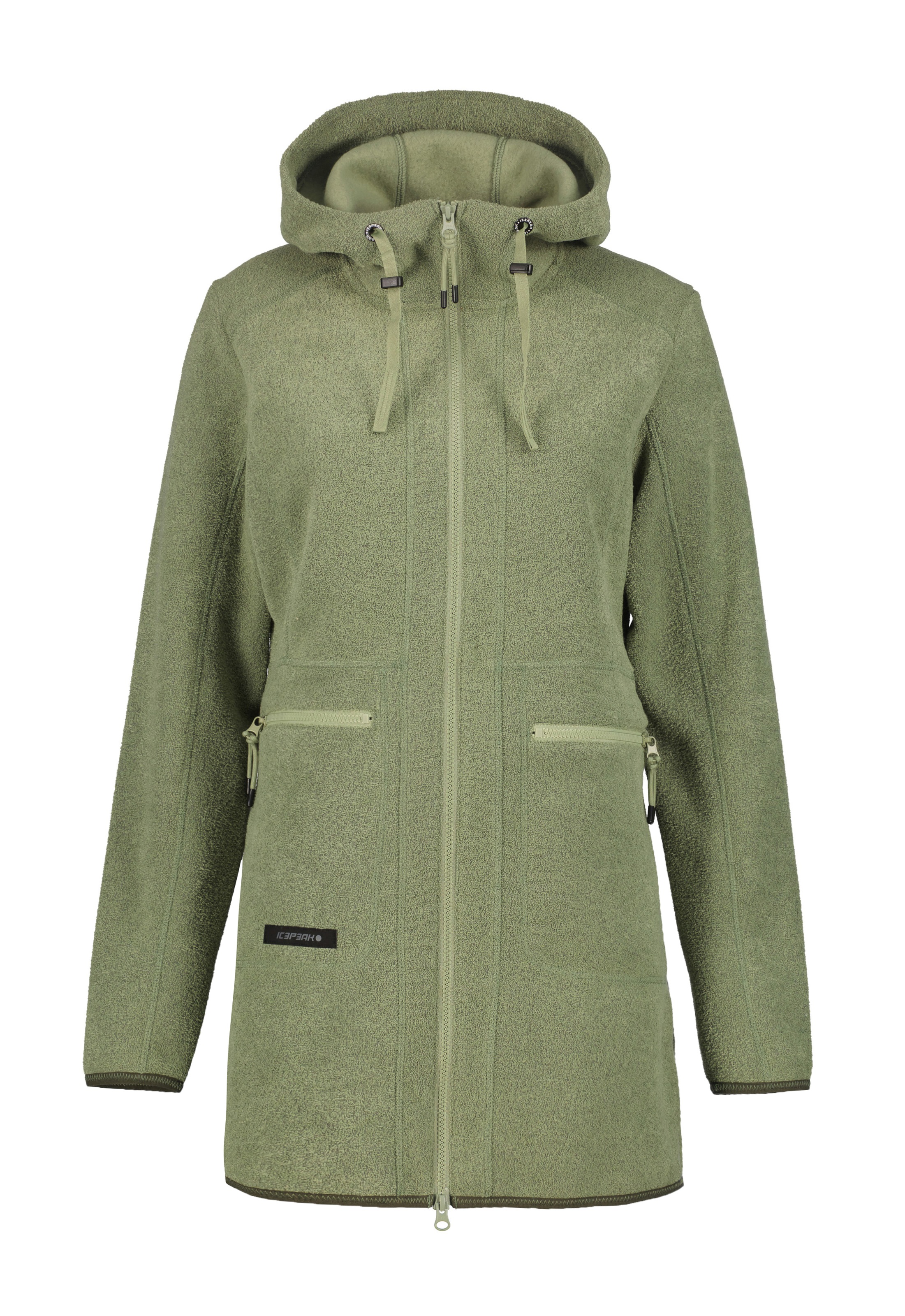 Icepeak Fleecejacke "AMES" sportlicher Stil, mit Kapuze und Kordelzügen günstig online kaufen