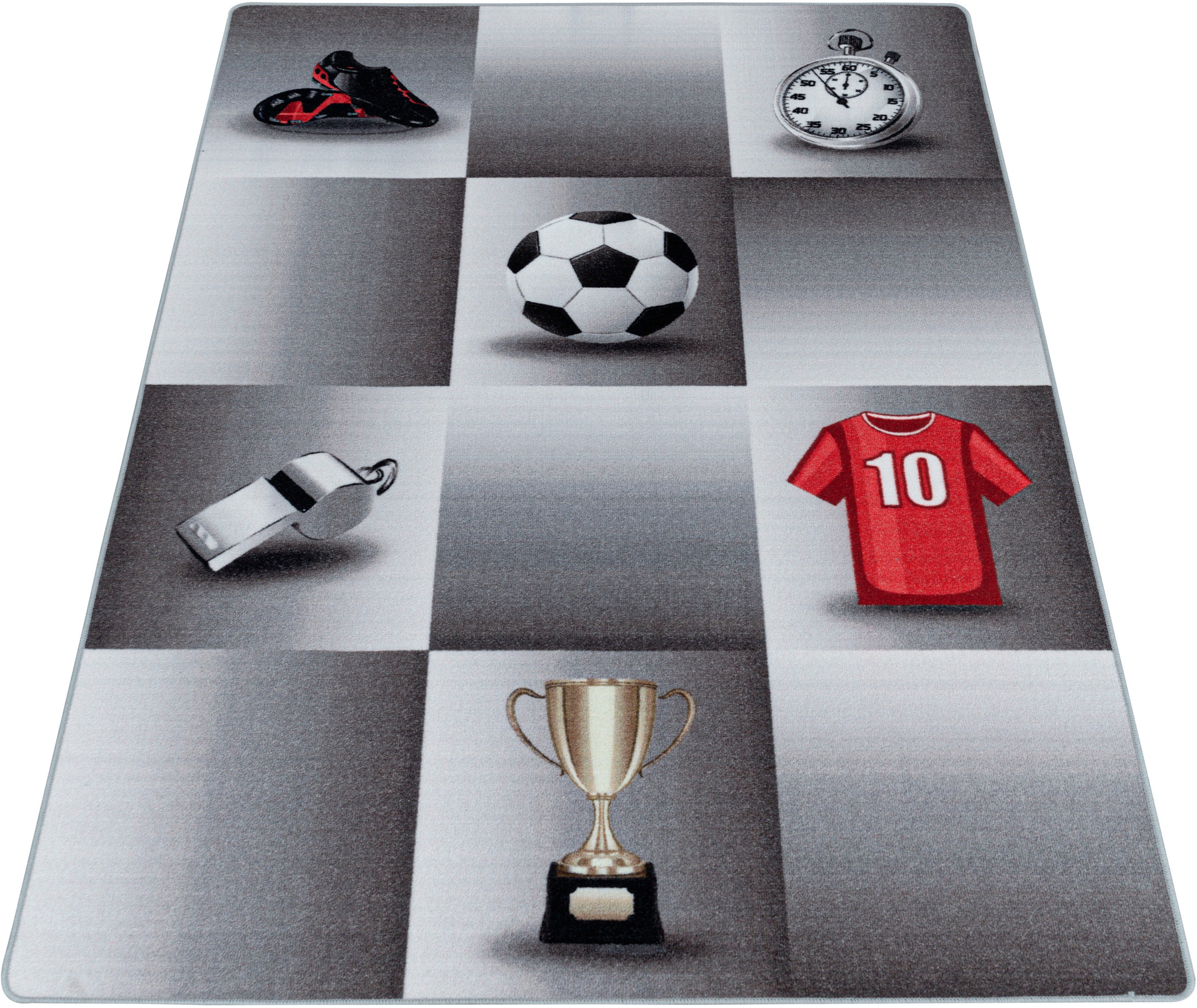 Ayyildiz Teppiche "PLAY 2906" rechteckig 6 mm Höhe robuster Kurzflor, Fussb günstig online kaufen