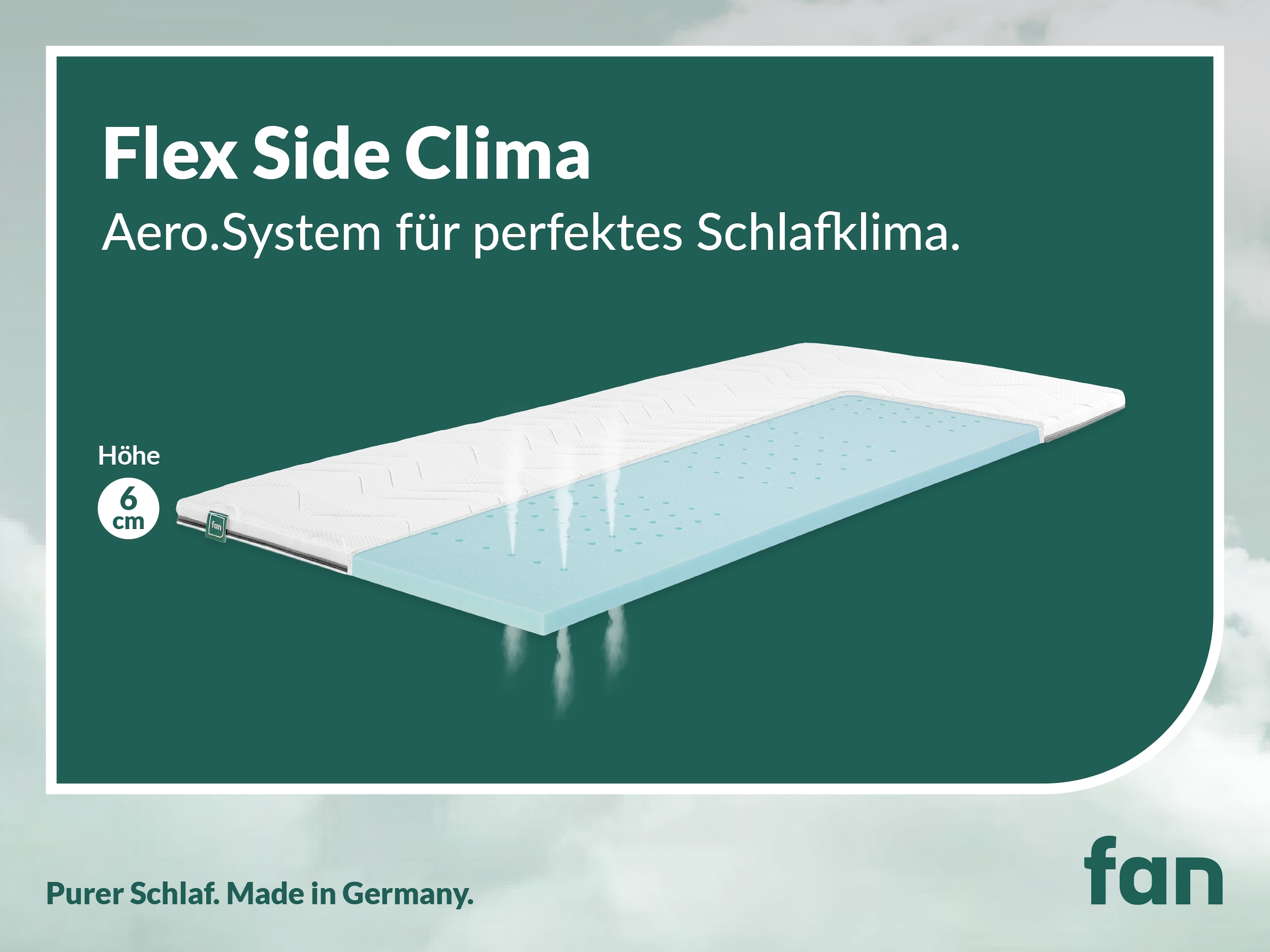 fan Topper »fan Flex Side Clima« 6 cm hoch, Topper mit Aero-System,