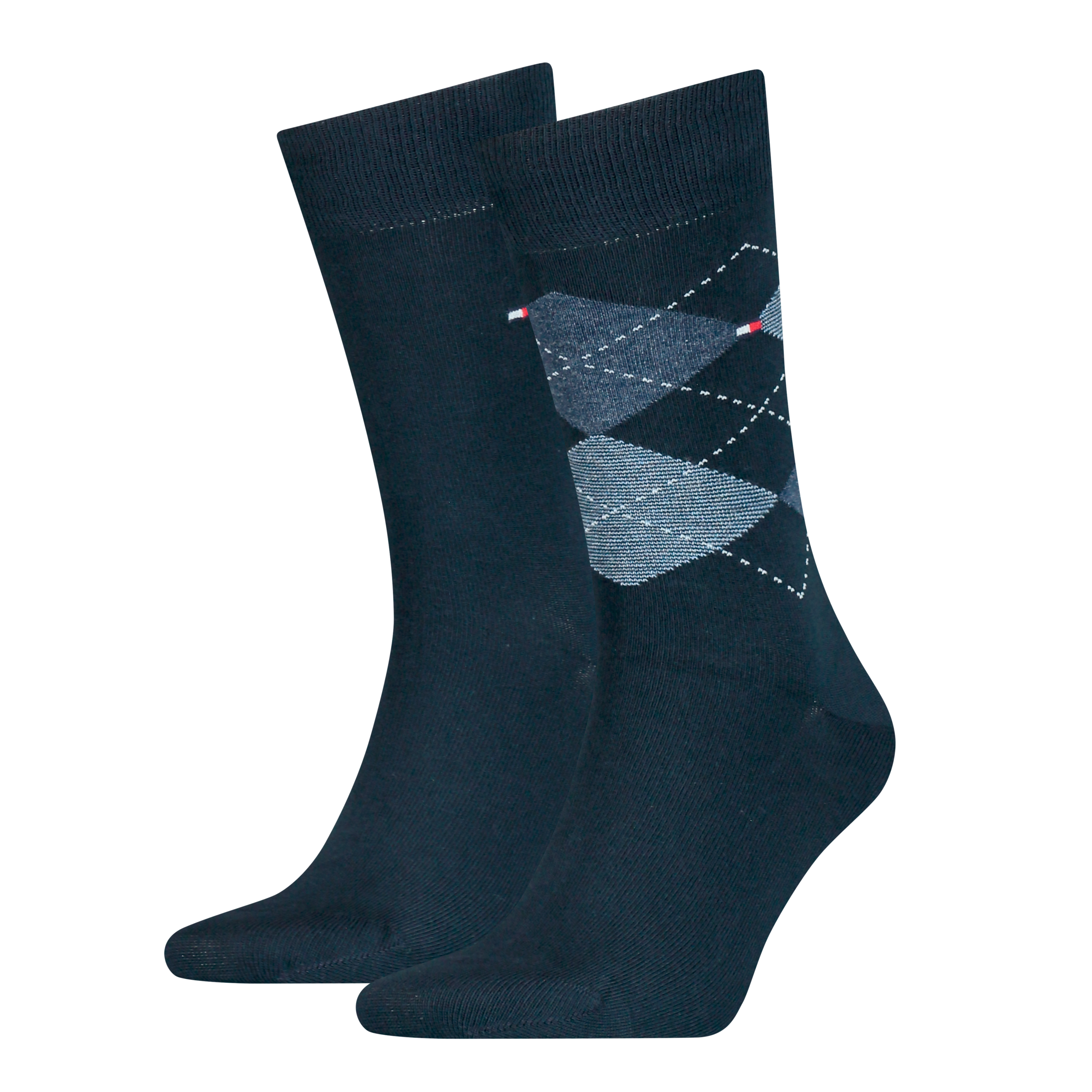 Tommy Hilfiger Socken "Th Men Sock Check 2P" 2 Paar, 2 Paar Tlg. Mit Klassischem Argyle-Design