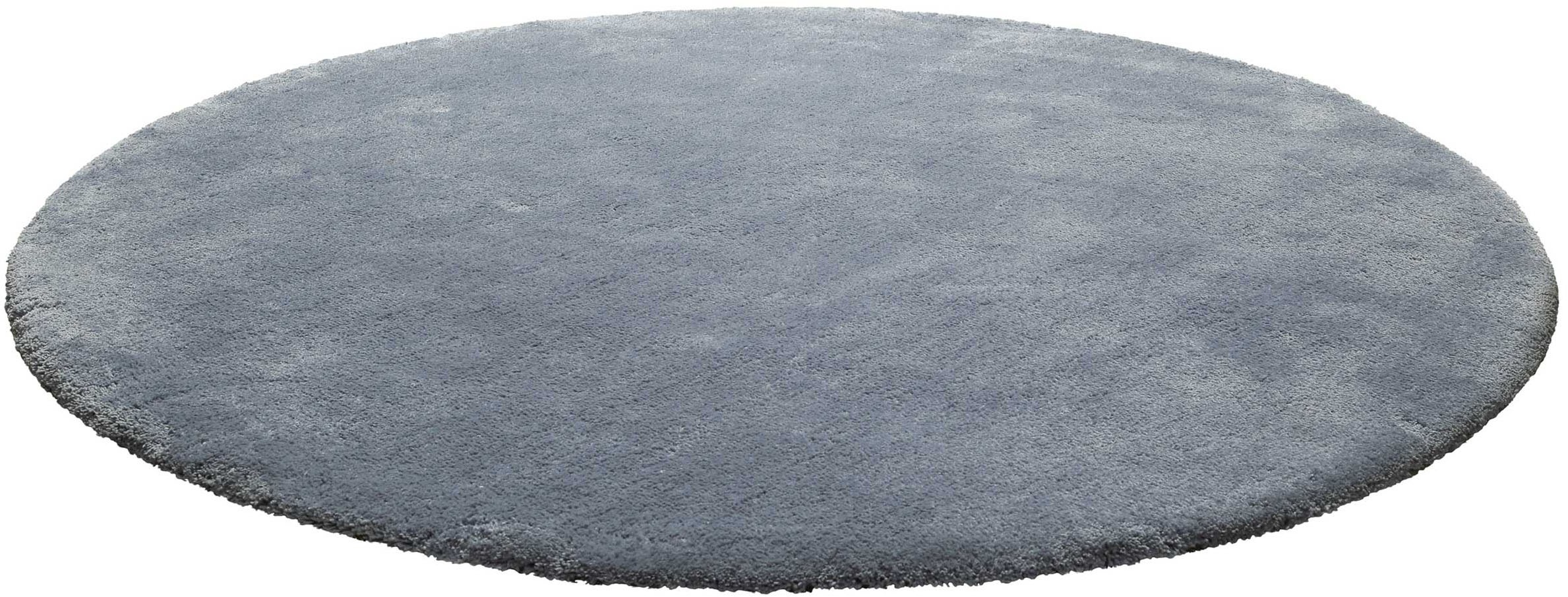 Homie Living Teppich »Pisa«, rund, 25 mm Höhe, Hochflor, Microfaser, uni, weich, Shaggy, Wohnzimmer, Schlafzimmer