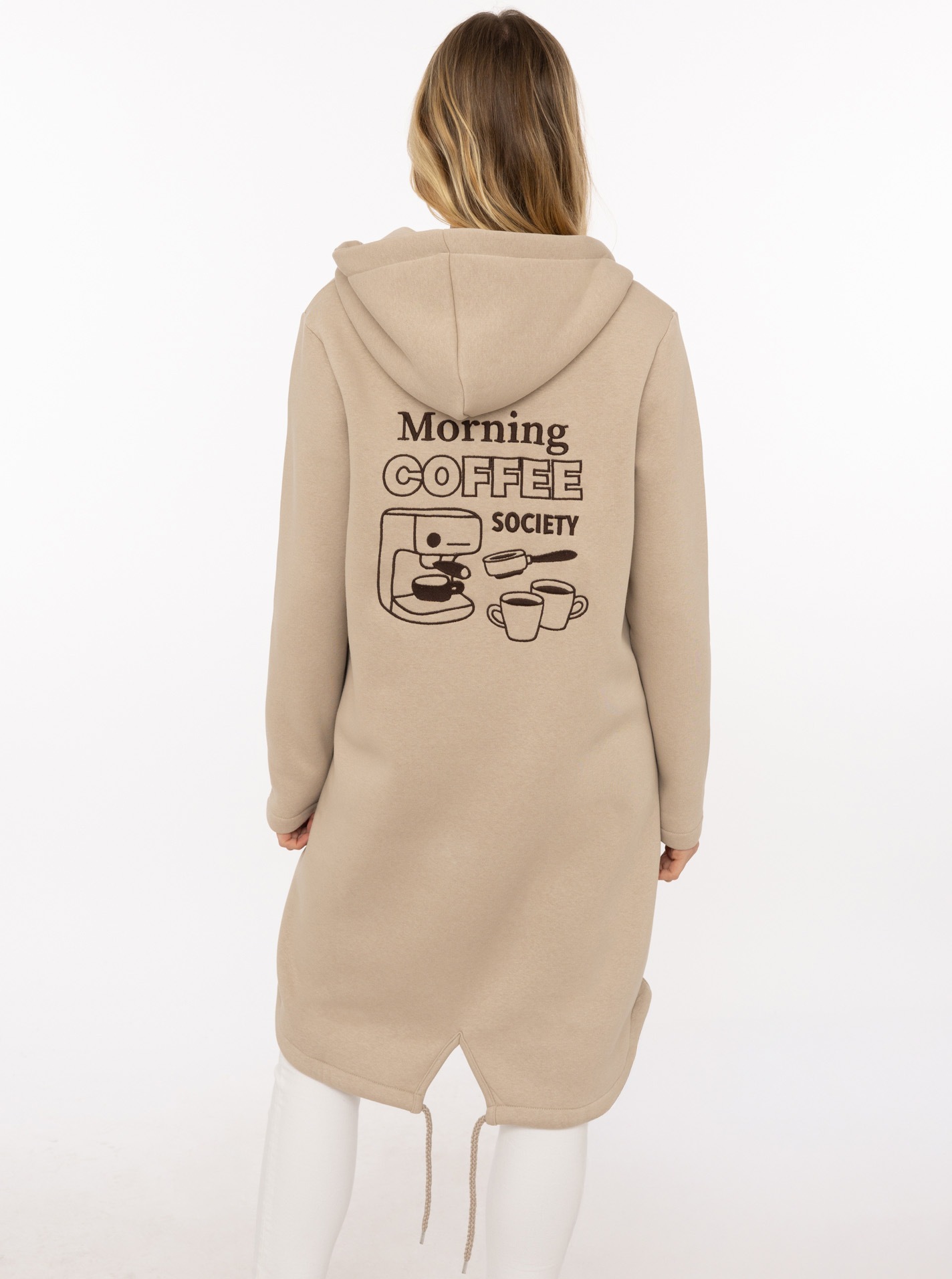 Zwillingsherz Kurzmantel ""Morning Coffee"" große Stickerei hinten, Taschen günstig online kaufen