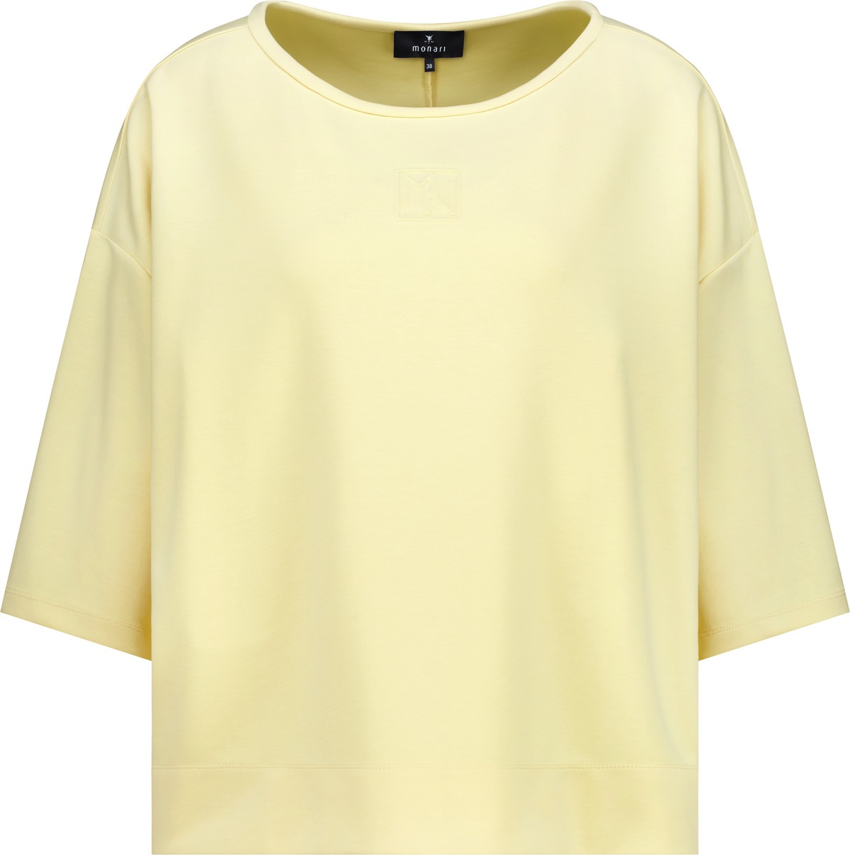 Monari Sweatshirt »Sweatshirt Basic Prägedruck«, Relaxed fit mit Präge-Emblem
