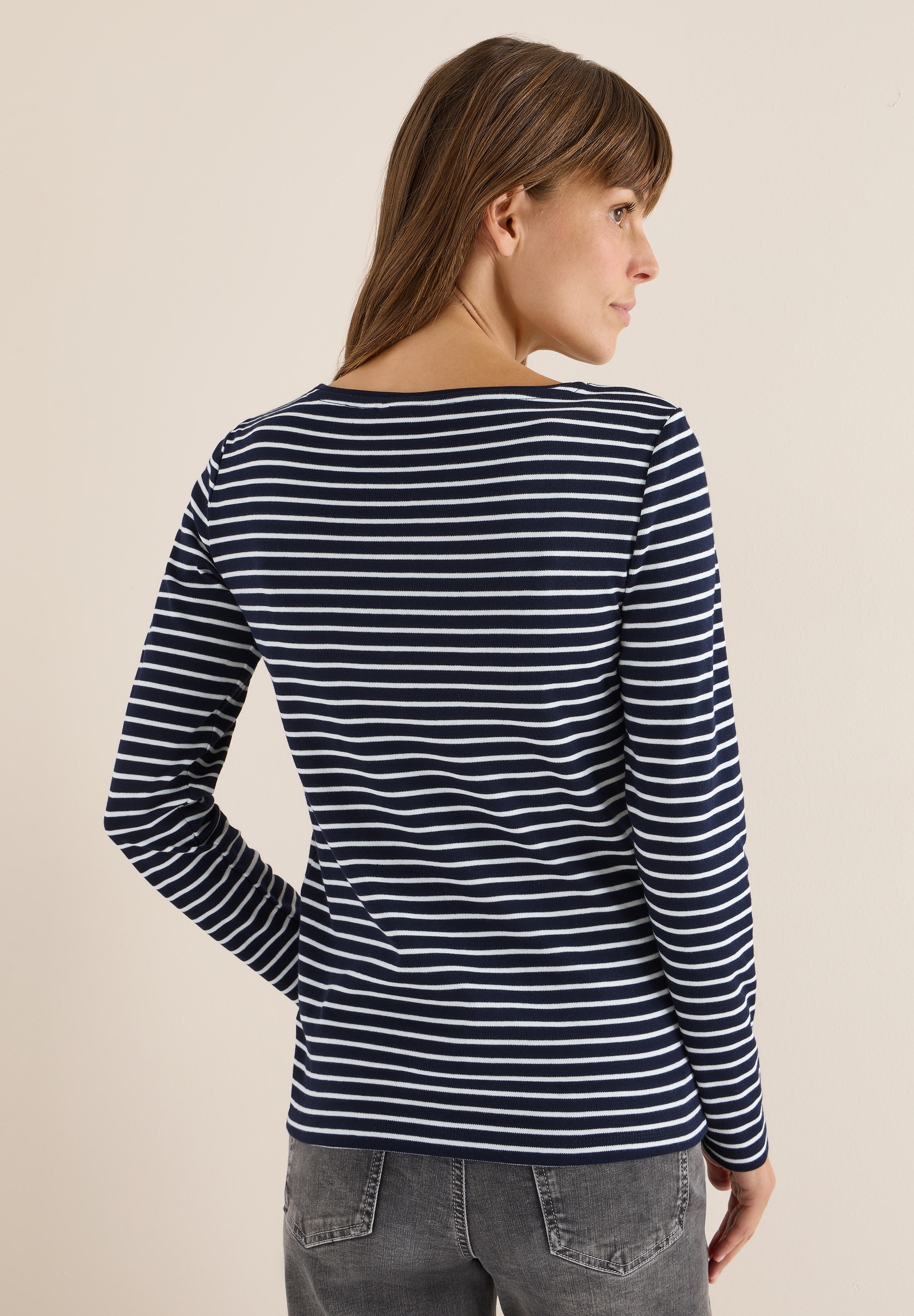 Cecil Langarmshirt aus reiner Baumwolle