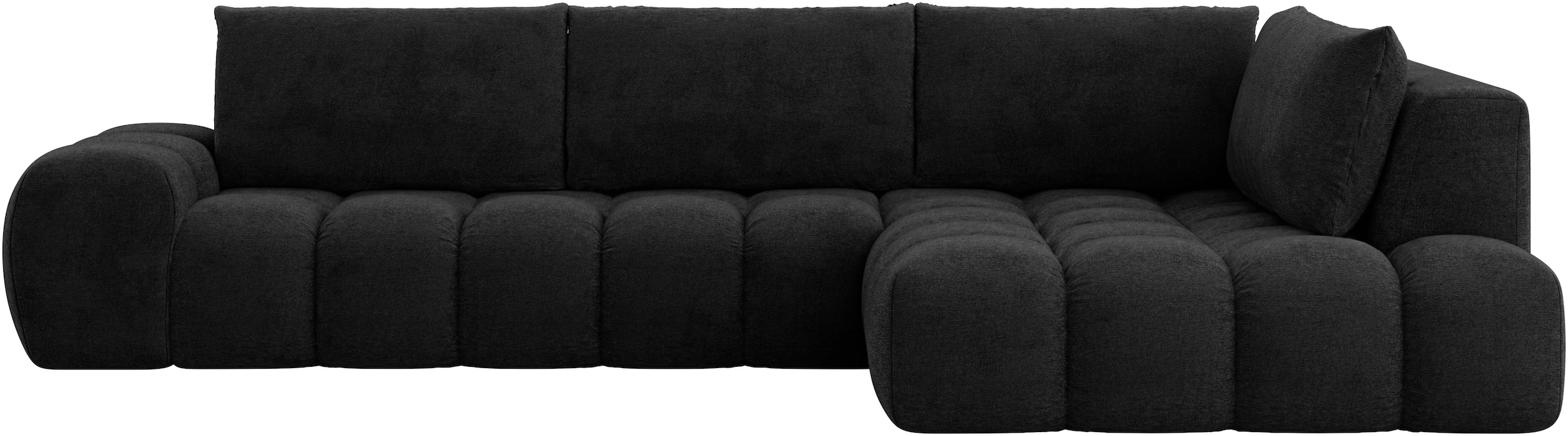INOSIGN Ecksofa »AZITA Designsofa, elegant und bequem L-Form«, lose Rückenkissen, traumhafte Steppung, Maße B/T/H: 352/210/72 cm
