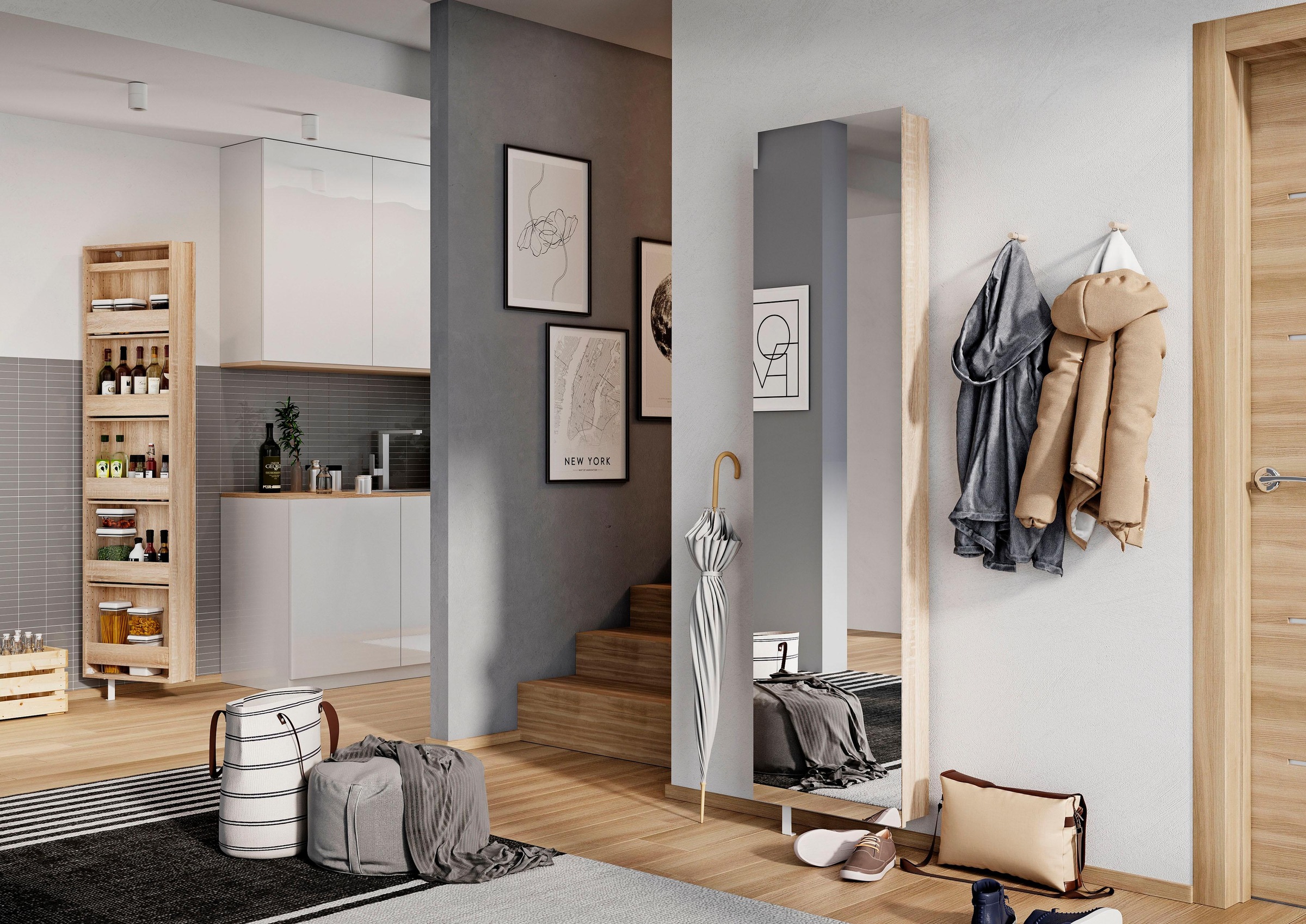 GERMANIA Schuhschrank »1189«, (1 St.), Drehschrank mit Spiegel