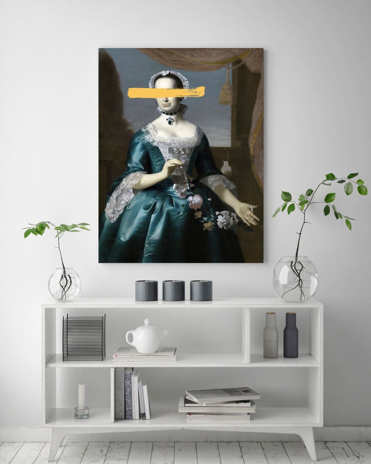 queence Acrylglasbild "Frau mit Farbklecks" Bilder von Frauen  Formen  Frau günstig online kaufen