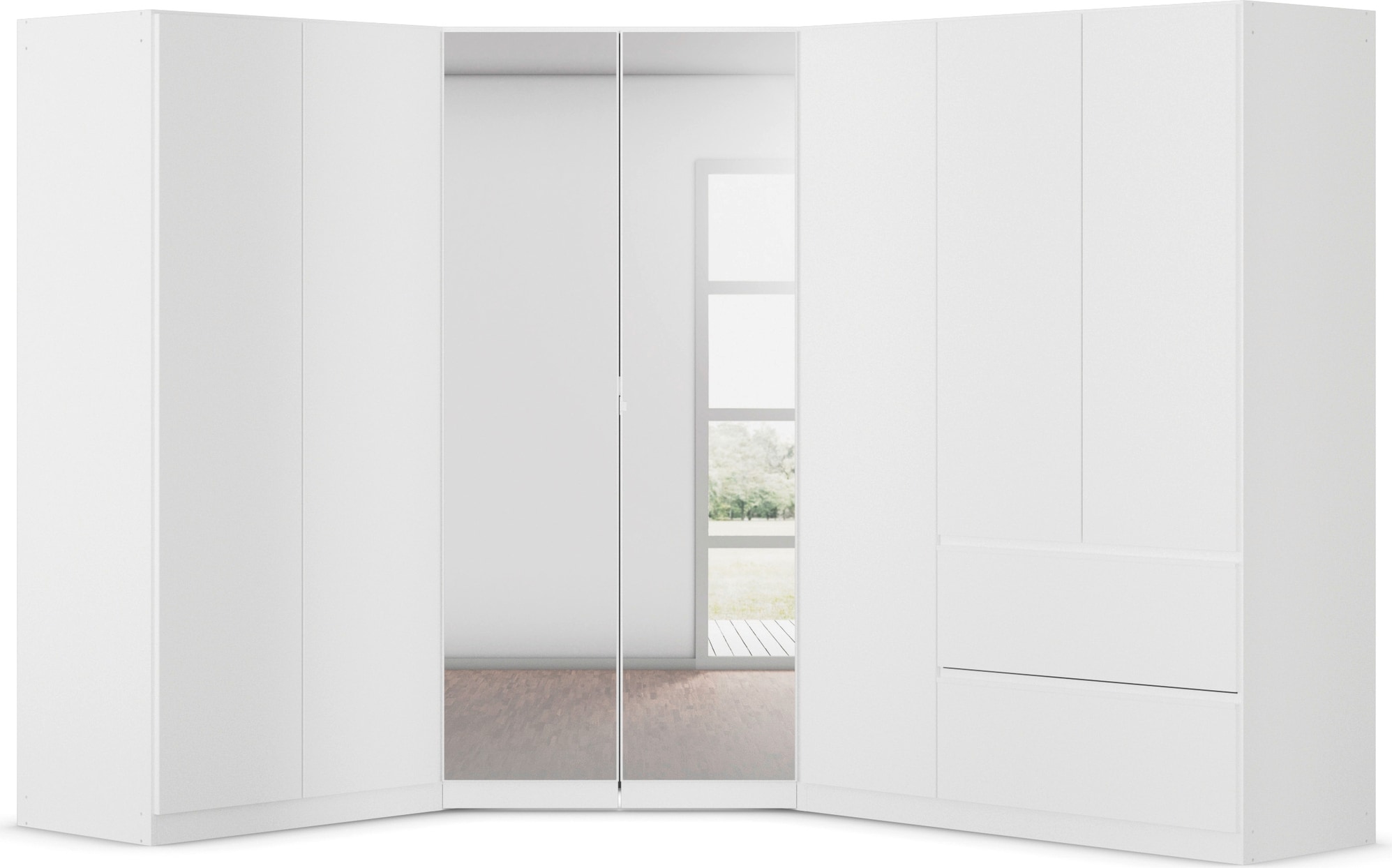 rauch Schrank-Set "Kleiderschrank Schrank Garderobe Wäscheschrank COSTA Größe 208x253 cm" Set, in 3 Ausstattungen BASIC/CLASSIC/PREMIUM, 3 Stk. tlg.
