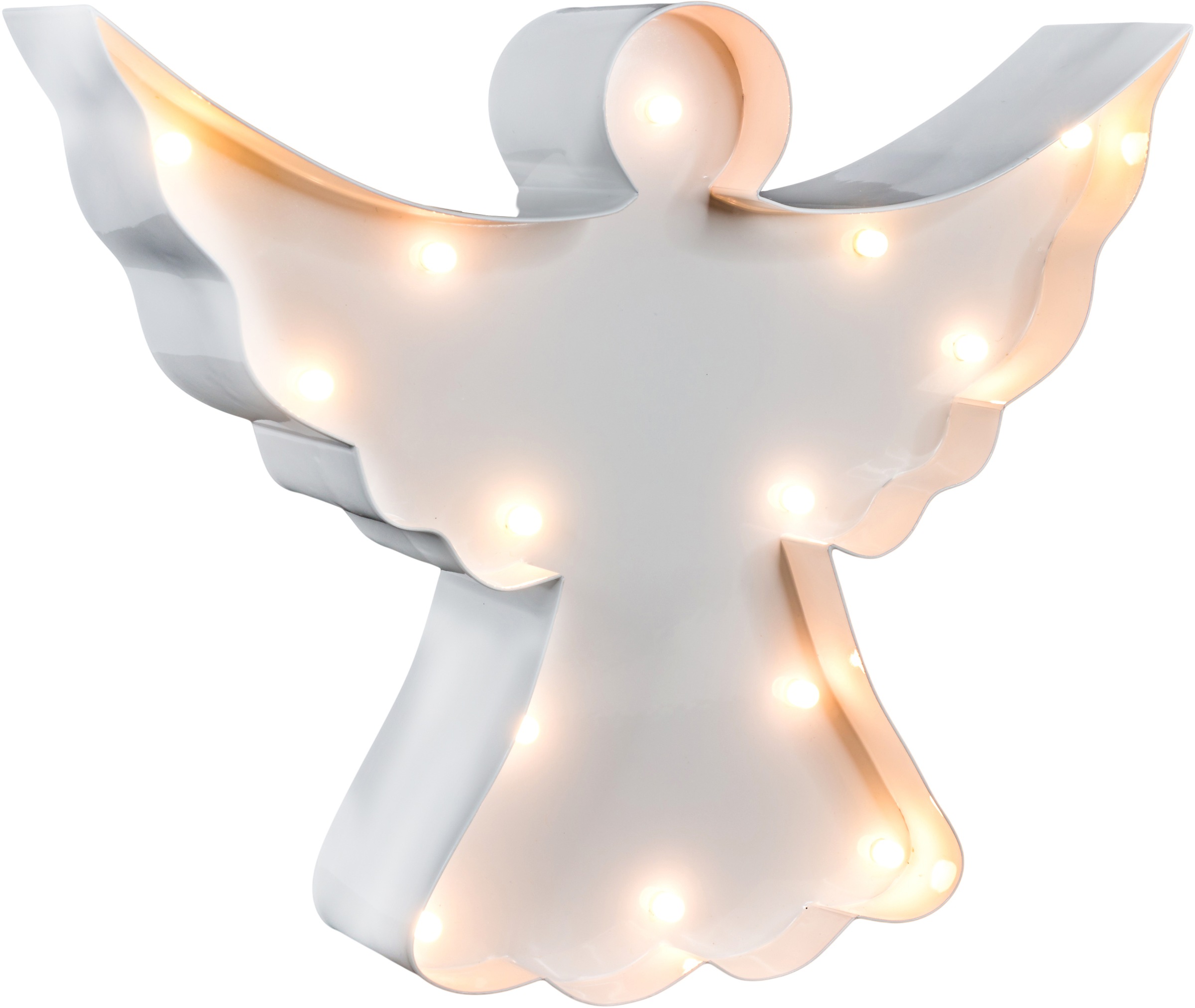 MARQUEE LIGHTS LED Dekolicht »Angel«, 14 flammig, Leuchtmittel LED-Modul | LED fest integriert, Wandlampe, Tischlampe Angel mit 14 festverbauten LEDs - 23x19 cm