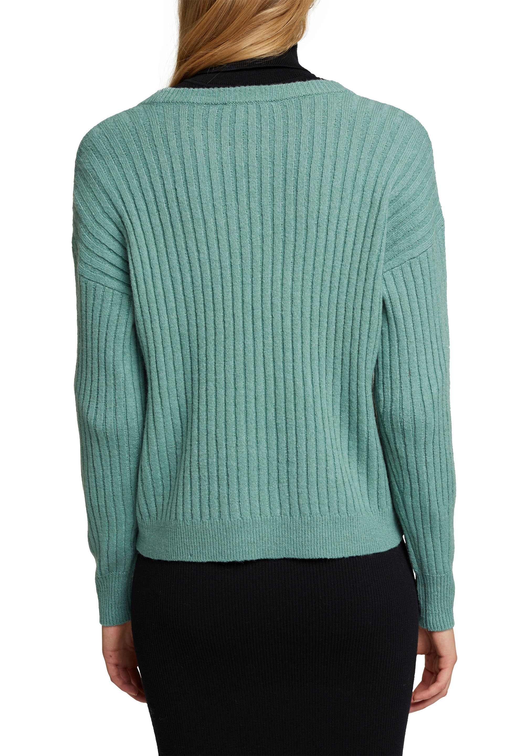 edc by Esprit Strickpullover, mit Rippen-Struktur