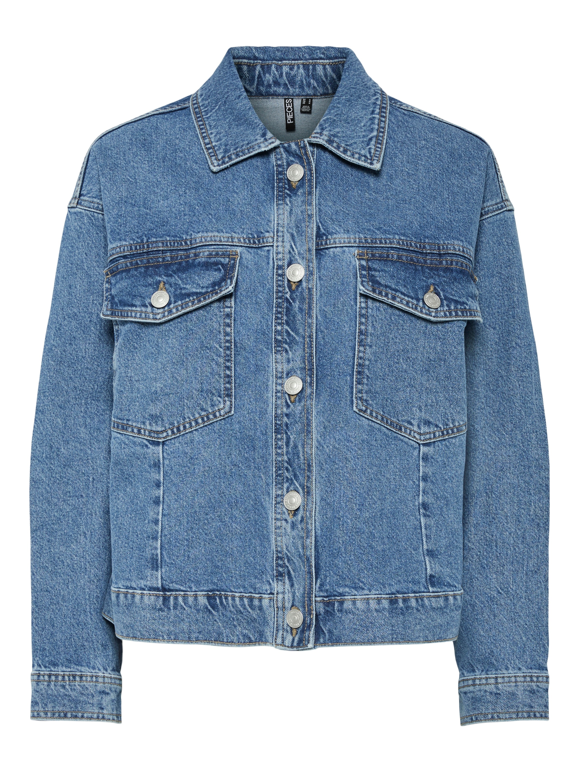 PIECES Elma Denim Jacket Medium Blue Denim XS 3