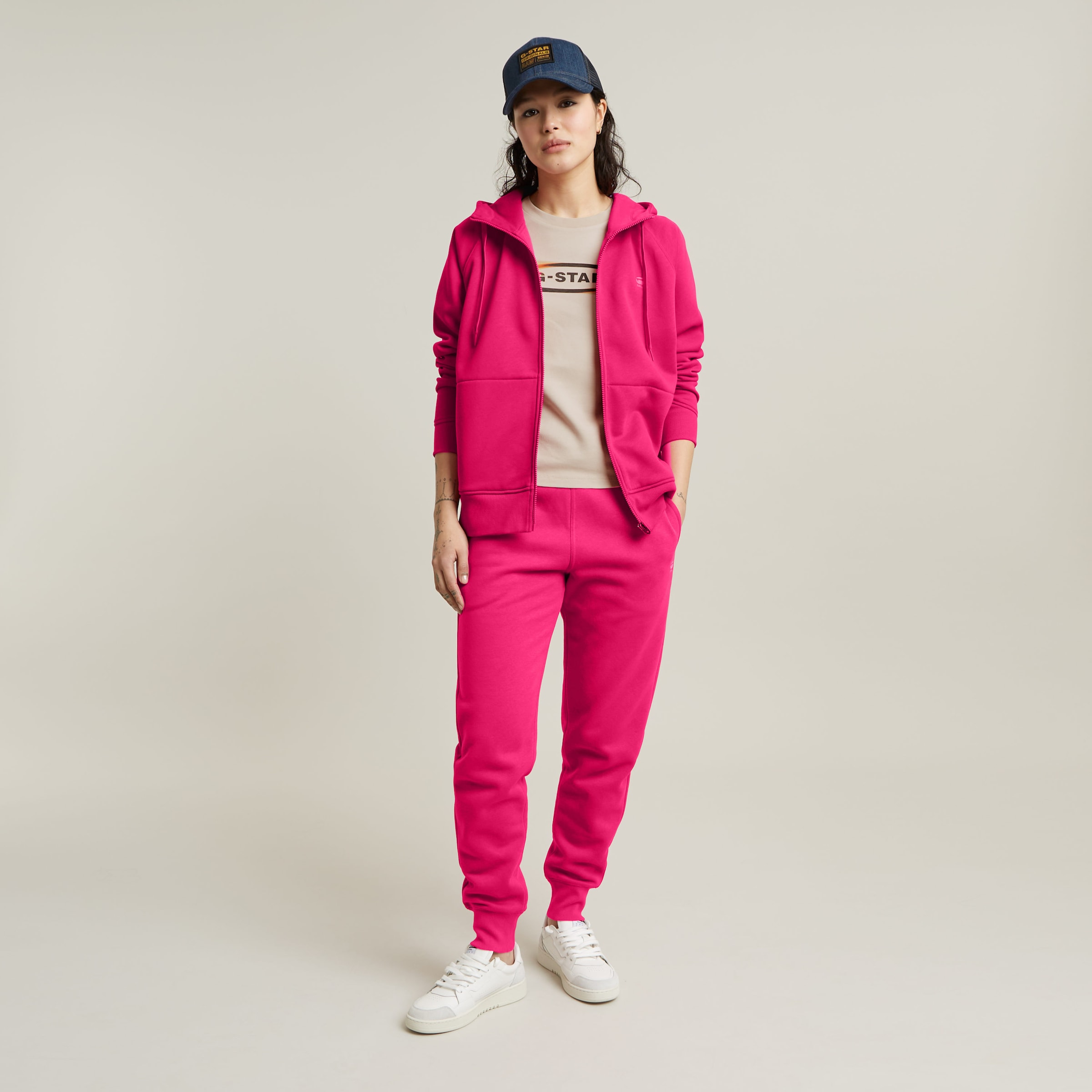 G-STAR Kapuzensweatjacke »Premium core 2.1 hdd zip thru« mit tonaler Logostickerei