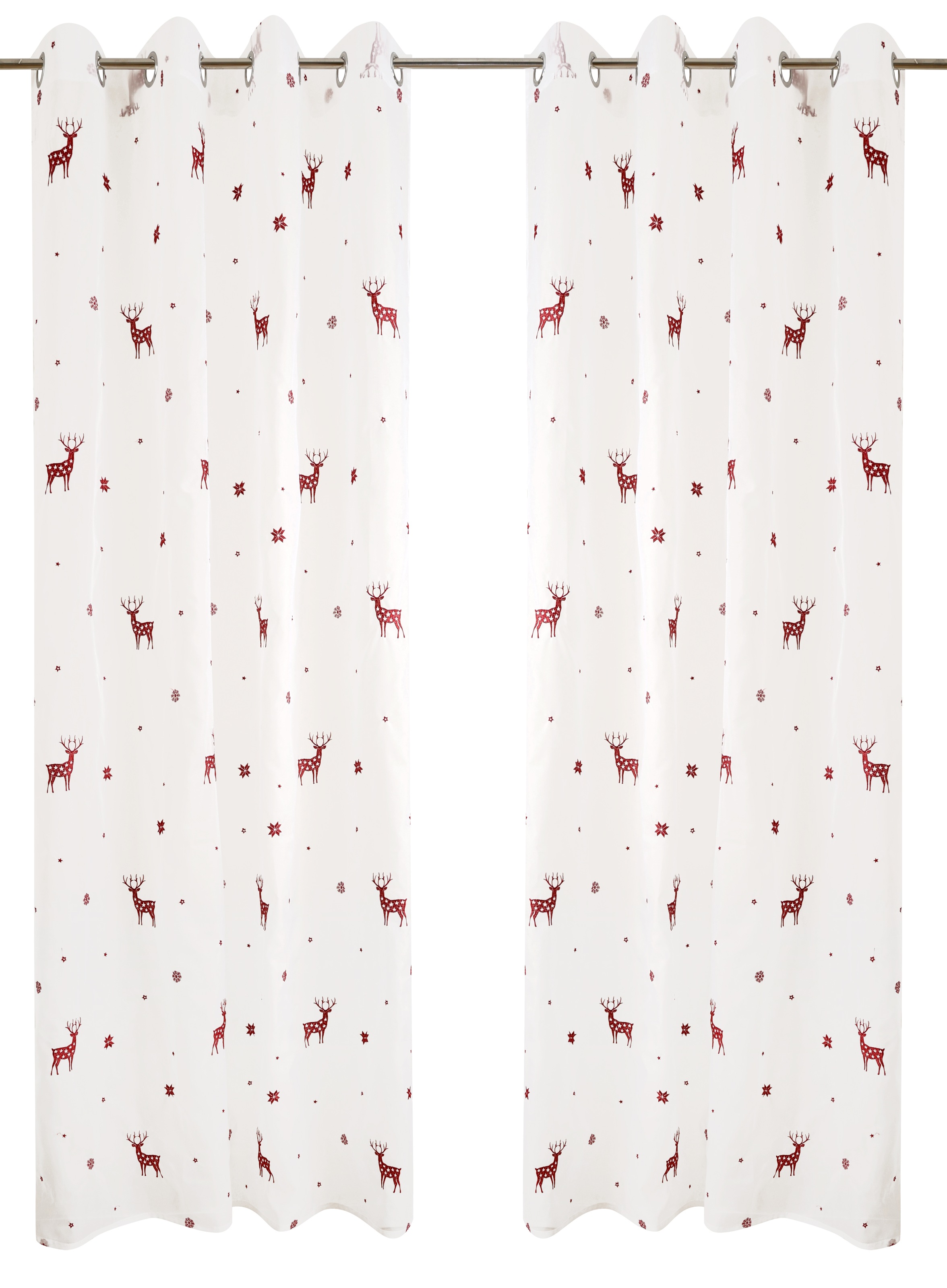 my home Gardine "Elch" Ösen 1 Stk. tlg. günstig online kaufen