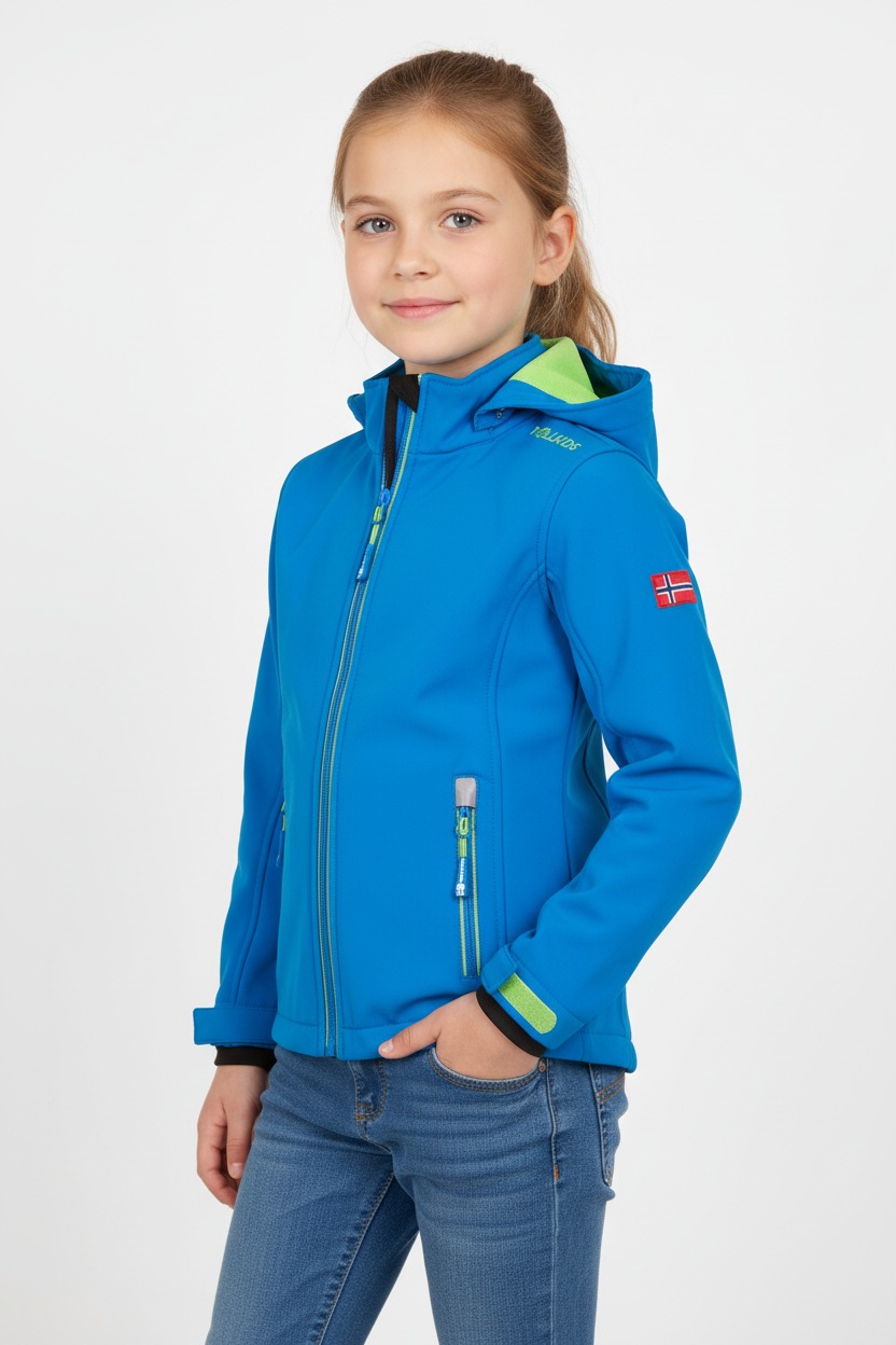 TROLLKIDS Softshelljacke "Kids Trollfjord Jacket" Langarm-Design, mit Reißverschluss, wärmeisolierend
