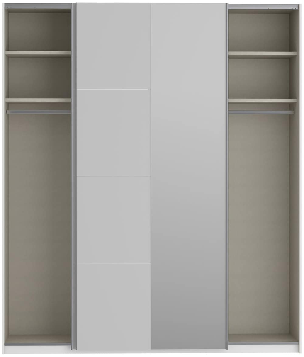 FORTE Schwebetürenschrank »Fittio. Made in Europe, 2 Schiebetüren, modernes Design«, Höhe 2,35 mtr, stehende Montage, Spiegel