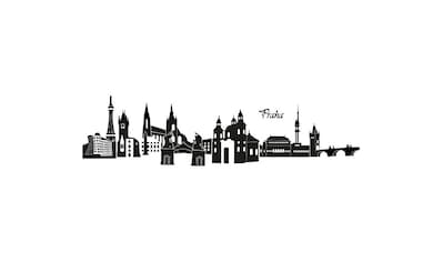 Wandtattoo »XXL Stadt Skyline Prag 120cm«, (1 St.)