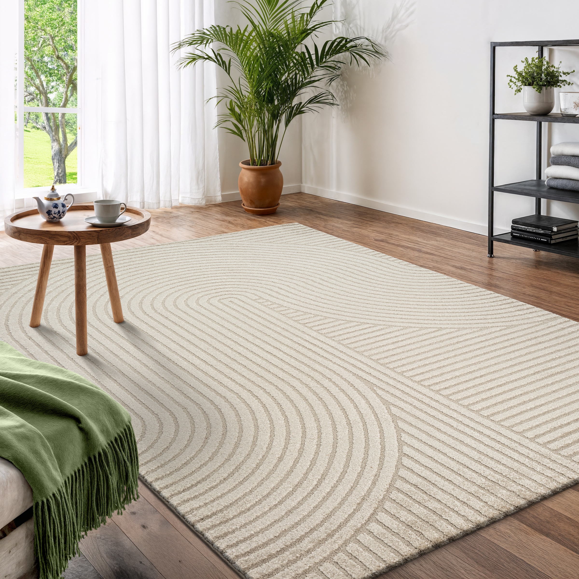 OTTO home Designteppich "Eliaan 3D Optik/Hoch-Tief Effekt" rechteckig 14 mm günstig online kaufen