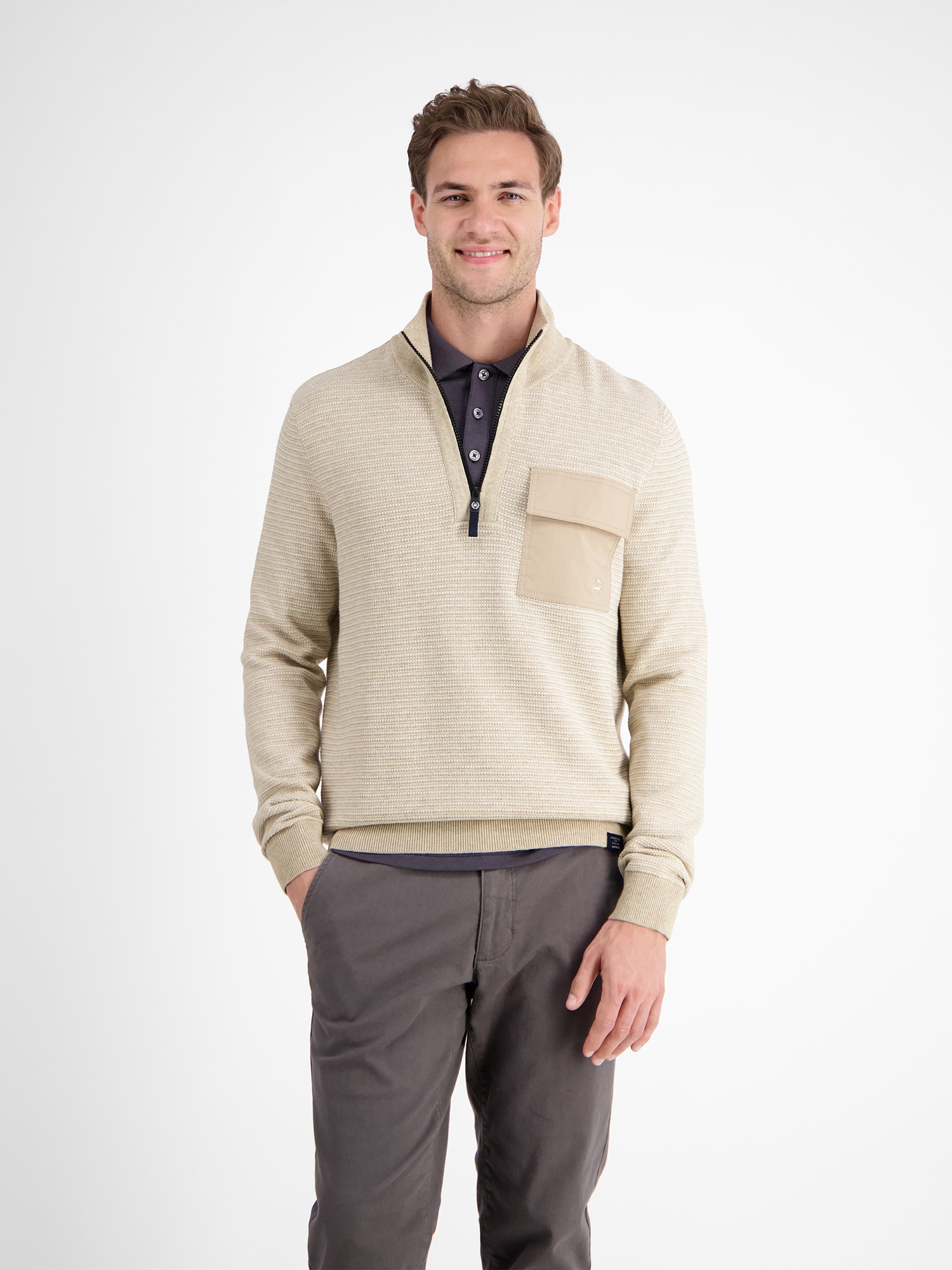 LERROS Strickpullover "LERROS Stricktroyer in Strukturstrick" günstig online kaufen