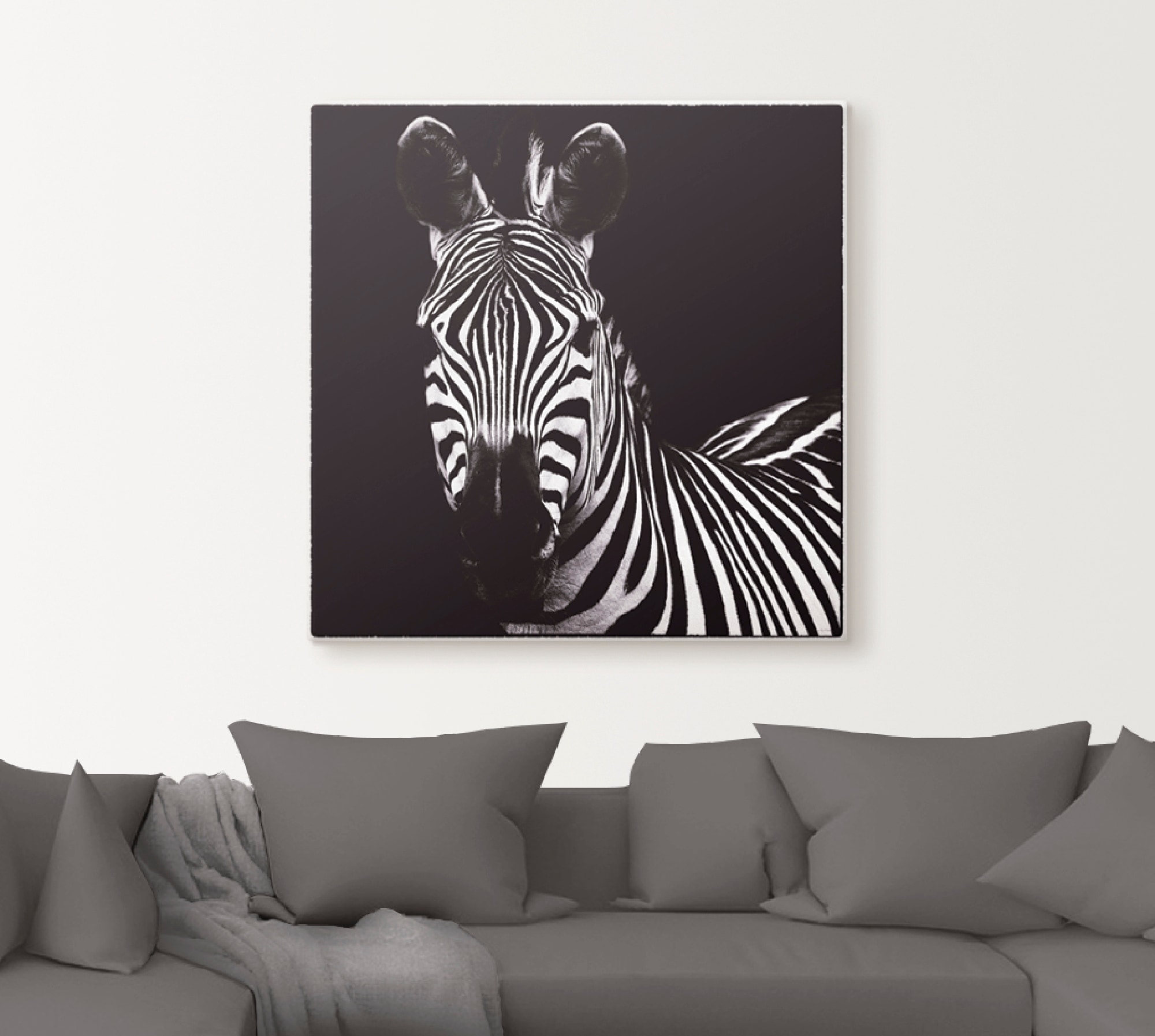 Artland Wandbild »Zebra II«, Wildtiere, (1 St.), als Leinwandbild, Wandaufkleber in verschied. Größen