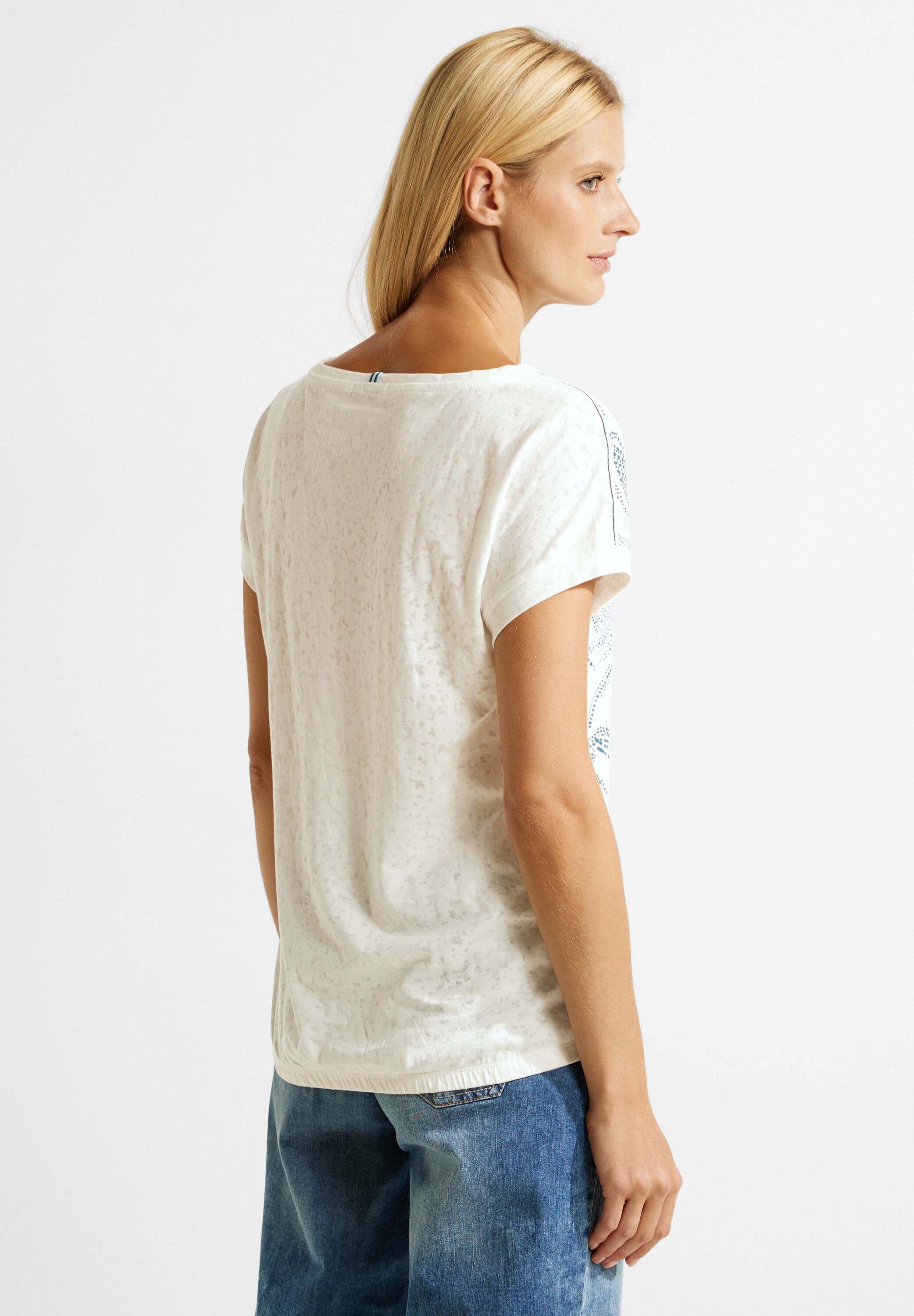 Cecil T-Shirt, aus für kaufen BAUR Materialmix softem 