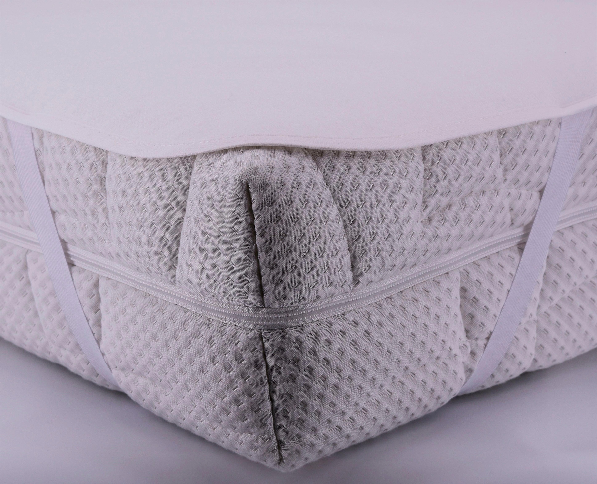 SETEX Matratzenauflage "PU-Sandwich, 90x200 cm, 140x200 cm und weiteren Größen" innenliegende Nässesperre, Allergiker geeignet (Hausstauballergiker)