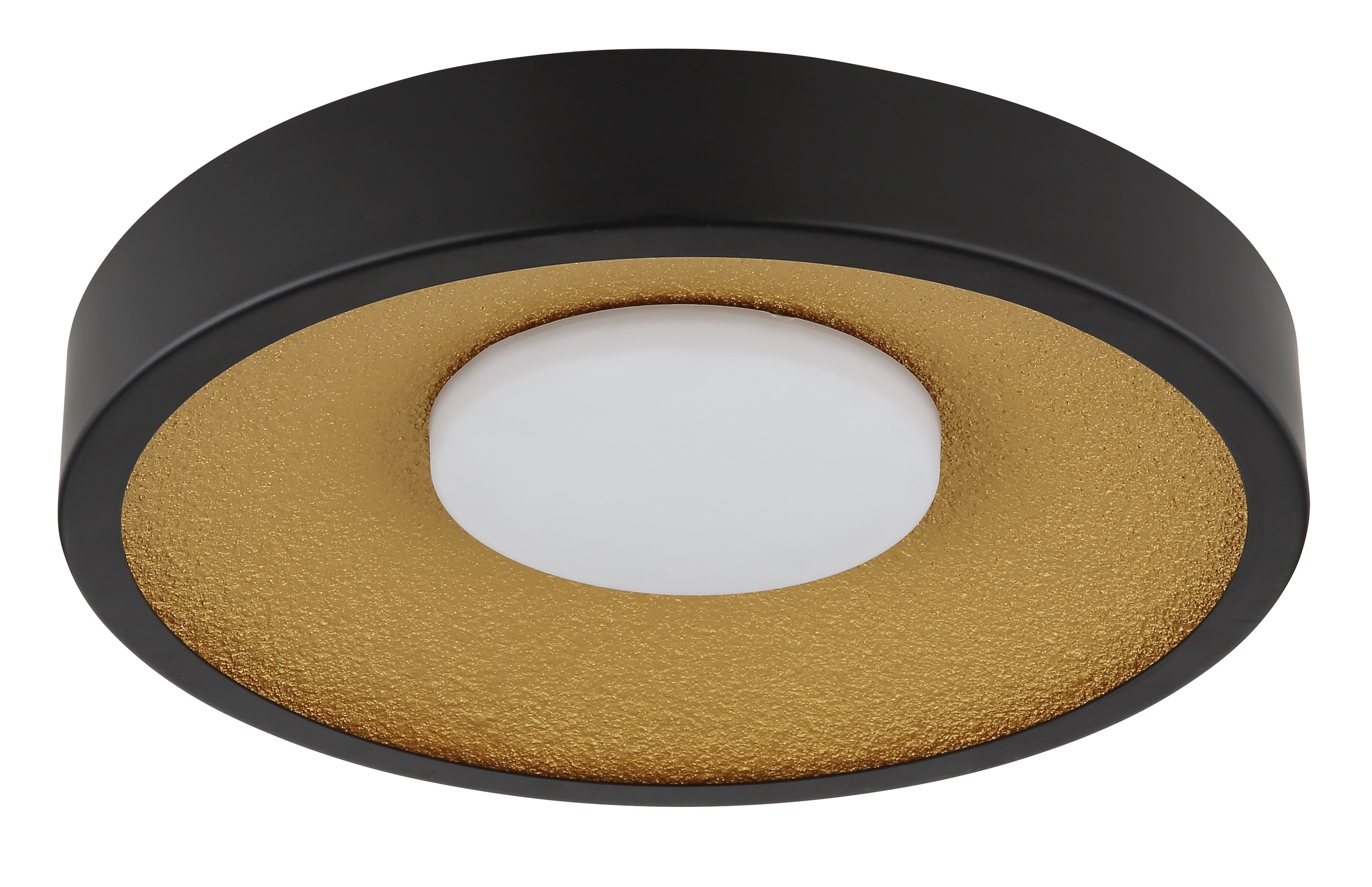 GLOBO LIGHTING Deckenleuchte »WOKI« LED-Modul 1 Stk. Warmweiß LED Deckenleuchte für Wohn- & Esszimmer schwarz-gold