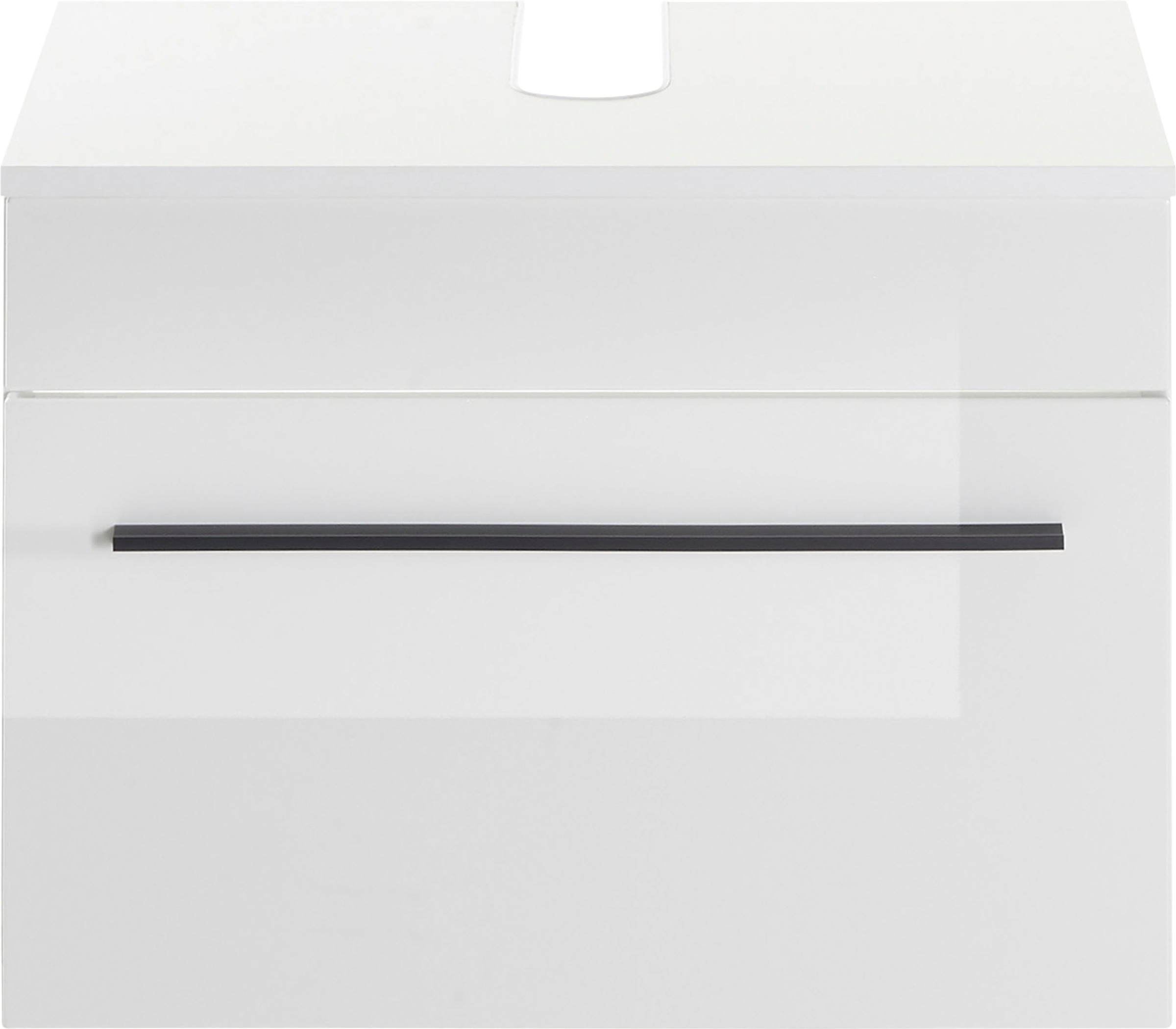 Home affaire Waschbeckenunterschrank "Cantara, Badschrank in Hochglanz Weiß günstig online kaufen