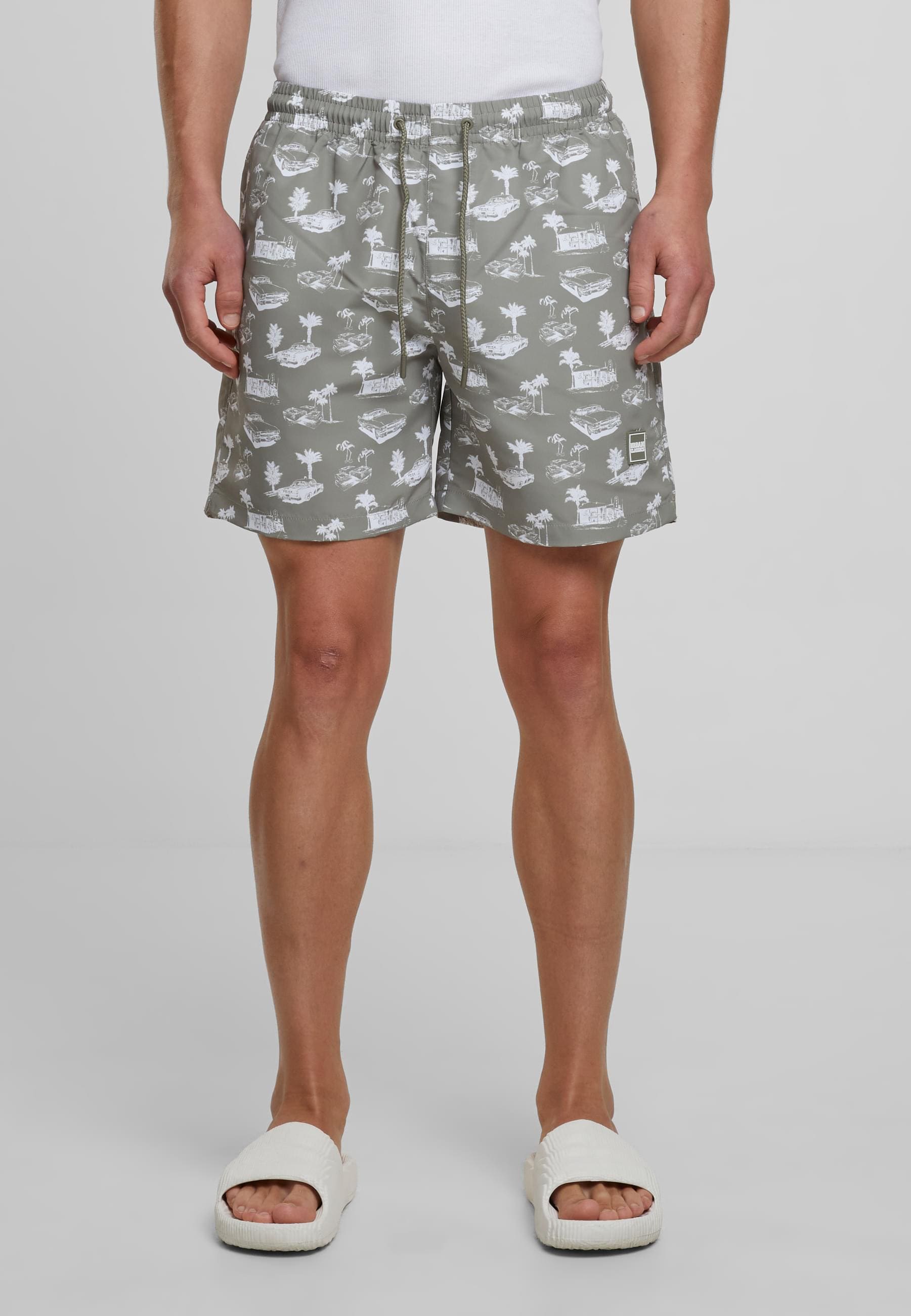 URBAN CLASSICS Badeshorts »Urban Classics Herren Pattern Swim Shorts«