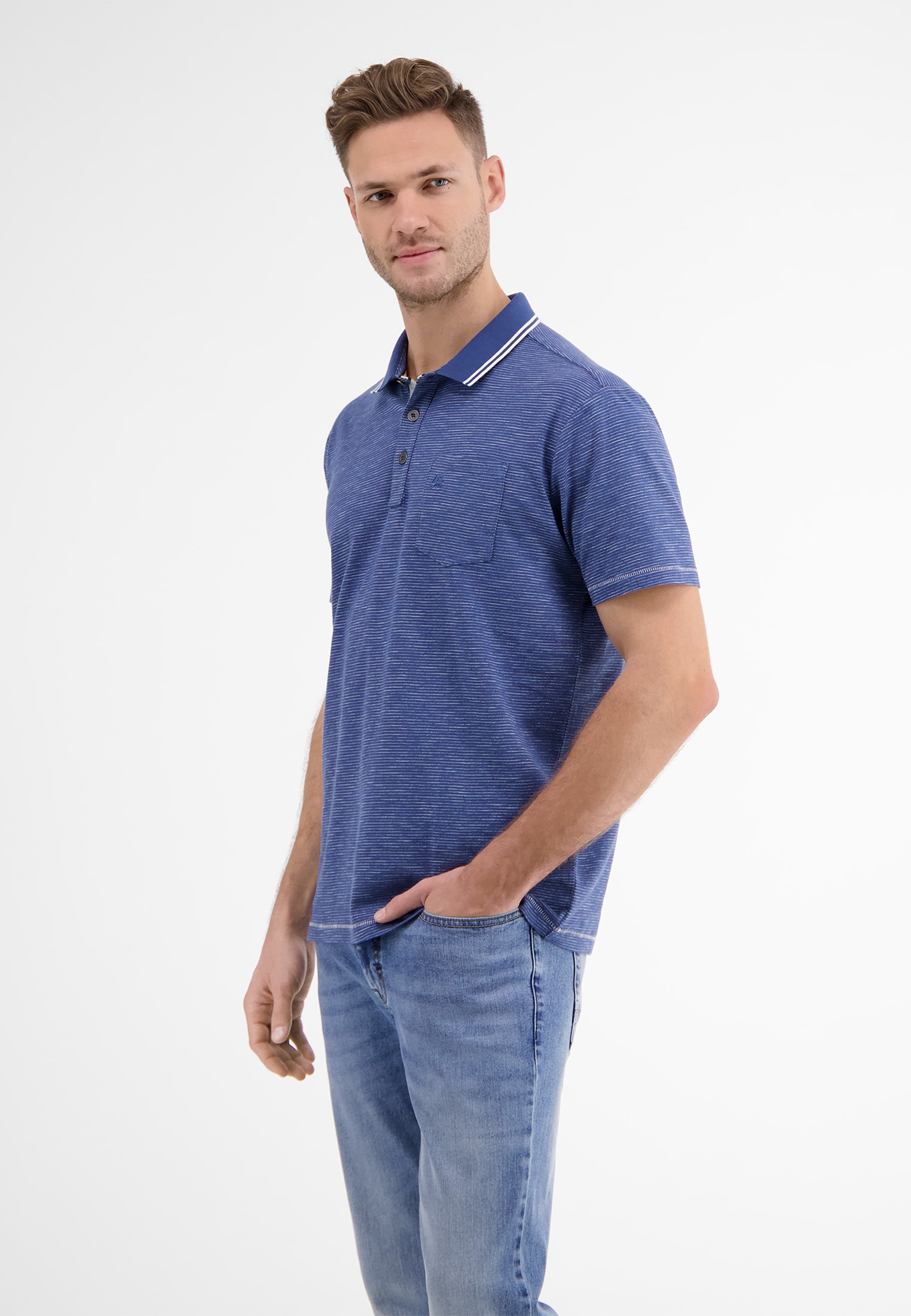 LERROS Poloshirt »LERROS Poloshirt mit Finelinerstreifen«