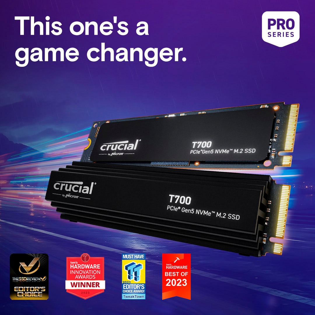Crucial interne SSD »T700 4 TB Heatsink«, Anschluss PCI Express 5.0