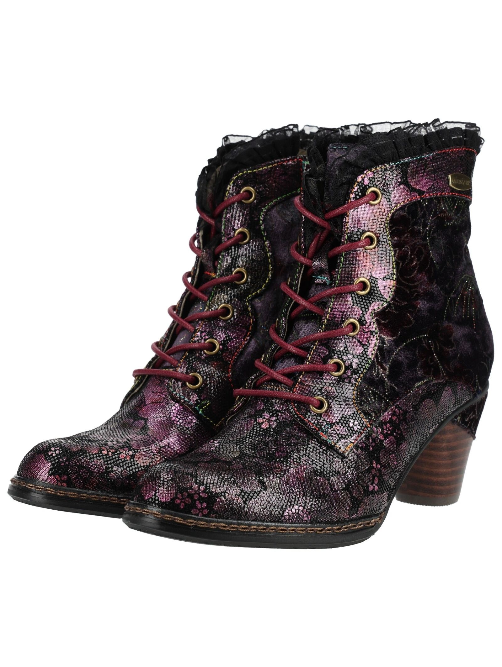 LAURA VITA Schnürstiefelette »LAURA VITA Pumps Leder/Textil«