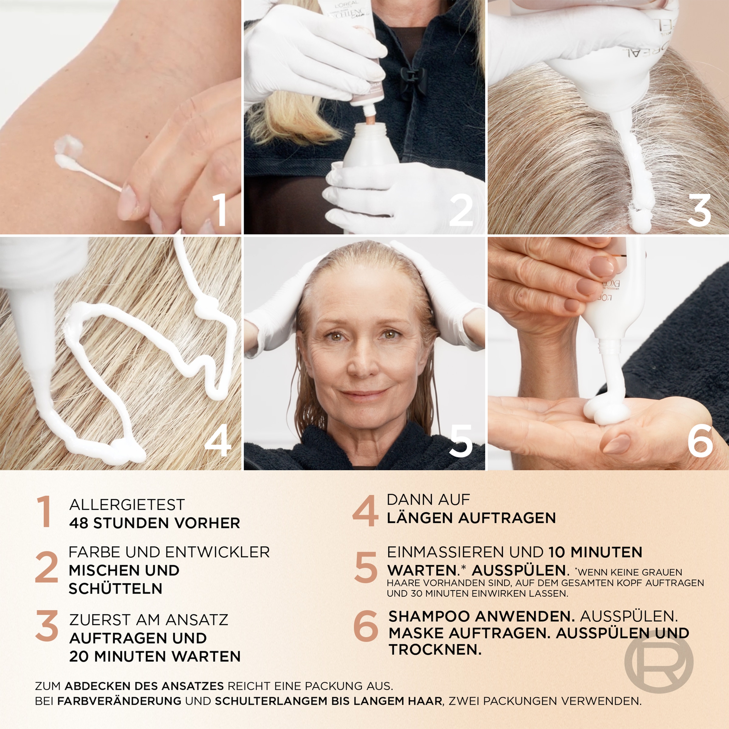 L'ORÉAL PARIS Coloration »EXCELL AP NUDES 9.31 GOLD BLD GER« für graues Haar, mit hydrolysiertem Weizenprotein, große Menge 192 ml