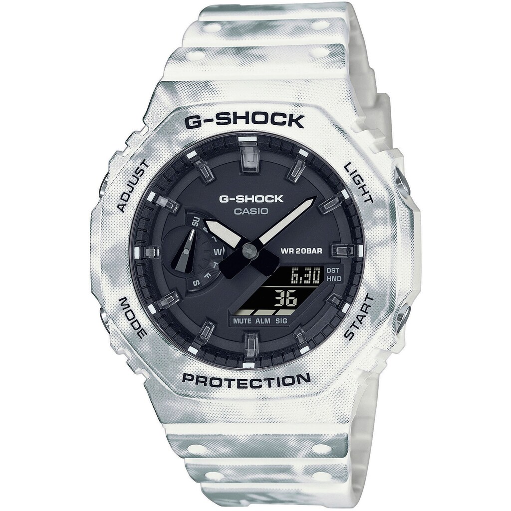 CASIO G-SHOCK Chronograph »GAE-2100GC-7AER«, (Set, 3 tlg., mit Wechselband und zusätzlichem Gehäuse)